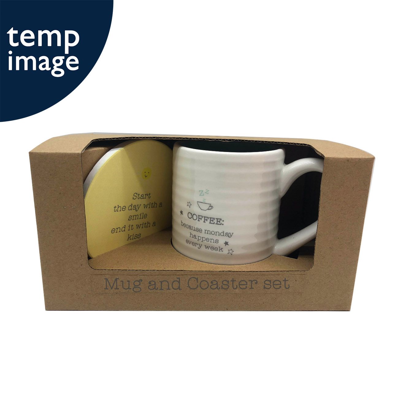 Love Life Mug & Coaster Set - Monday Coffee