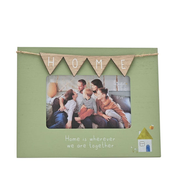 Love Life 6" x 4" Frame with Bunting - Home