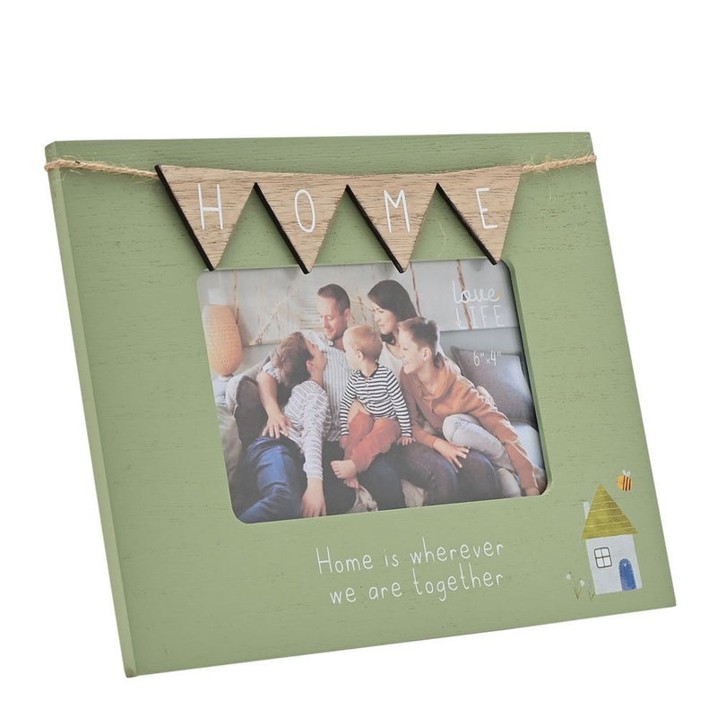 Love Life 6" x 4" Frame with Bunting - Home