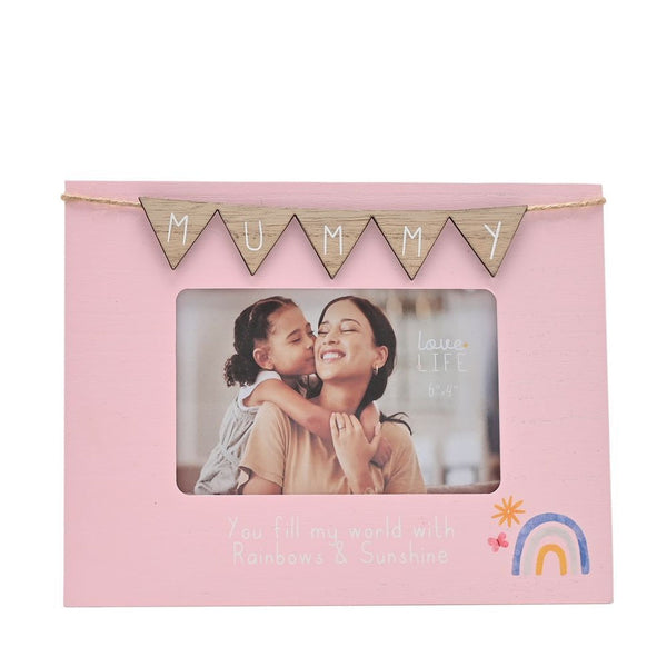 Love Life 6" x 4" Frame with Bunting - Mummy