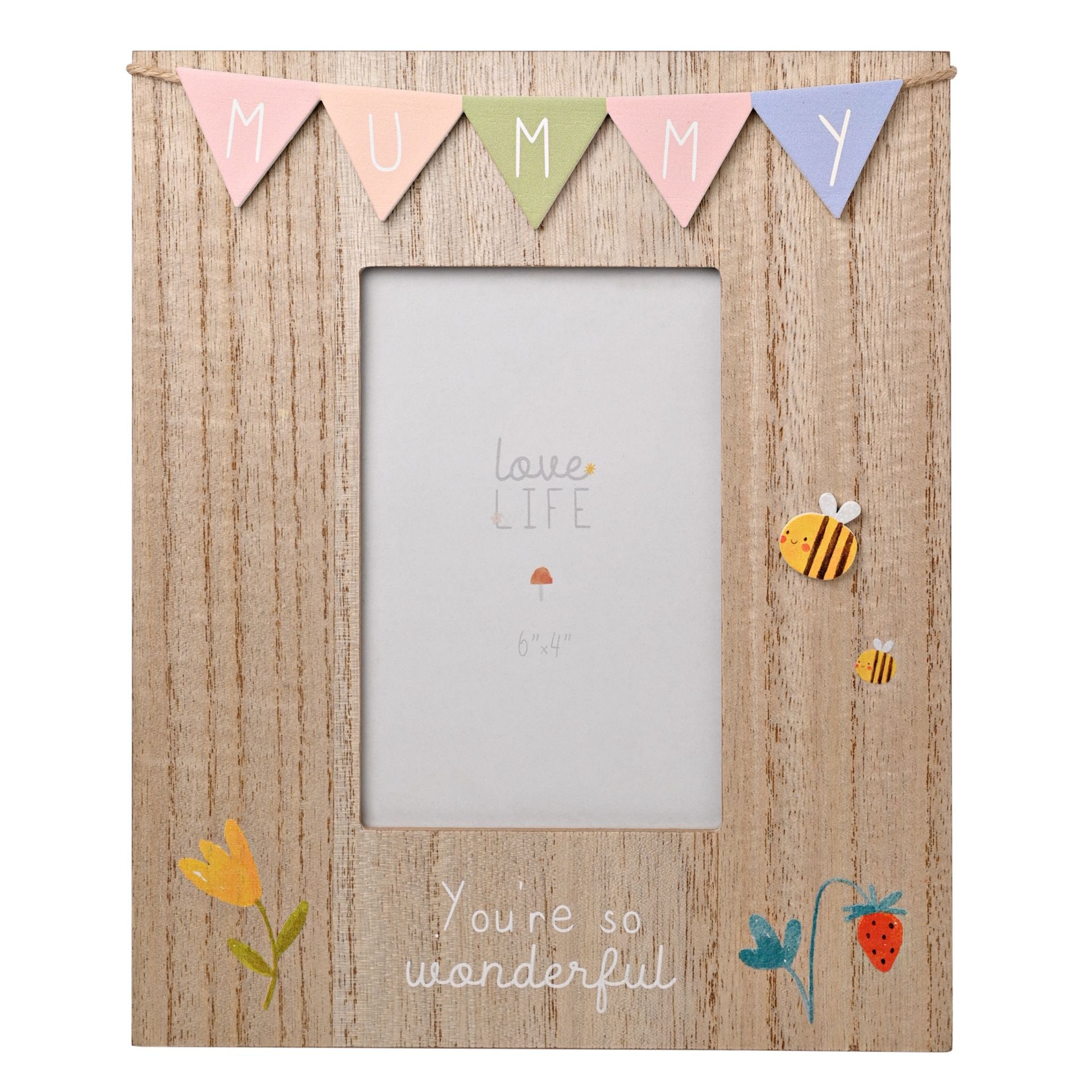 Love Life 4" x 6" Bunting Frame - Mummy