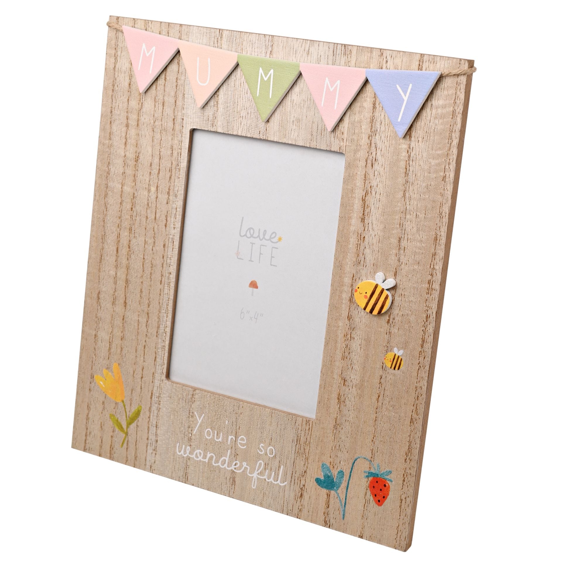 Love Life 4" x 6" Bunting Frame - Mummy