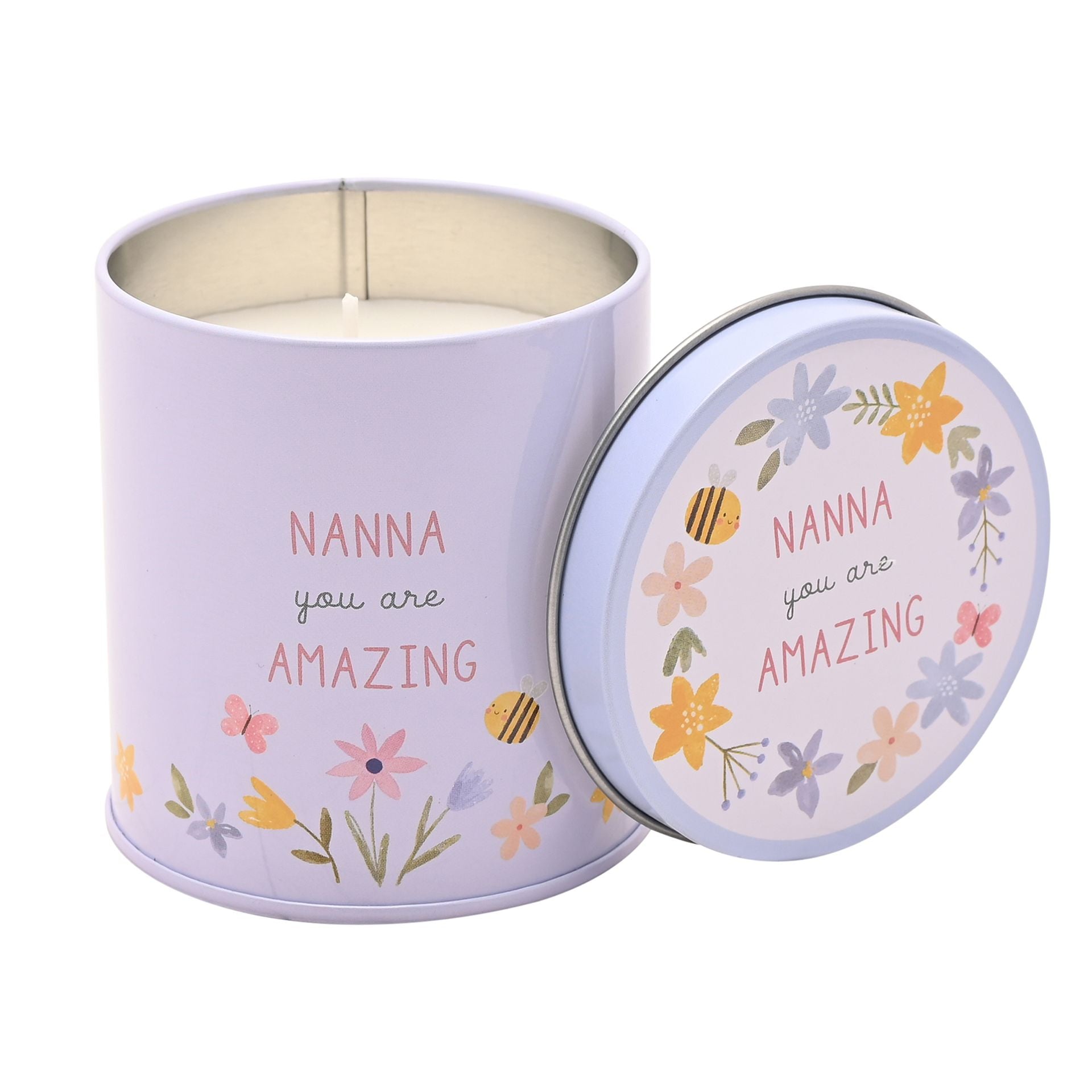 Love Life Tin Candle 8cm x 7.5cm - Nanna