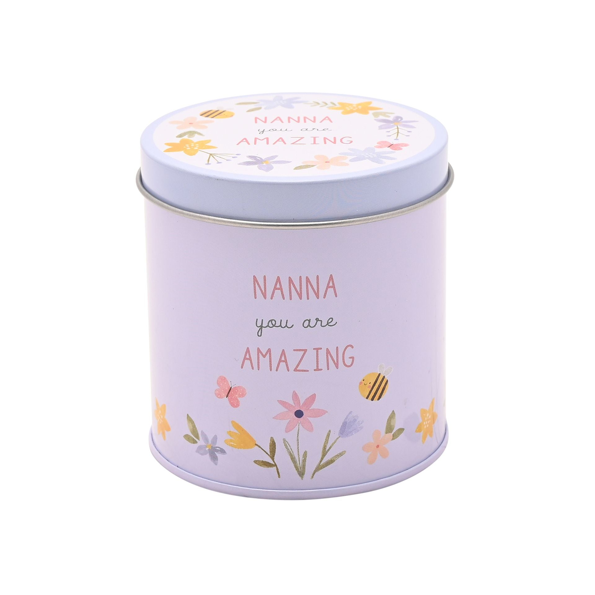 Love Life Tin Candle 8cm x 7.5cm - Nanna
