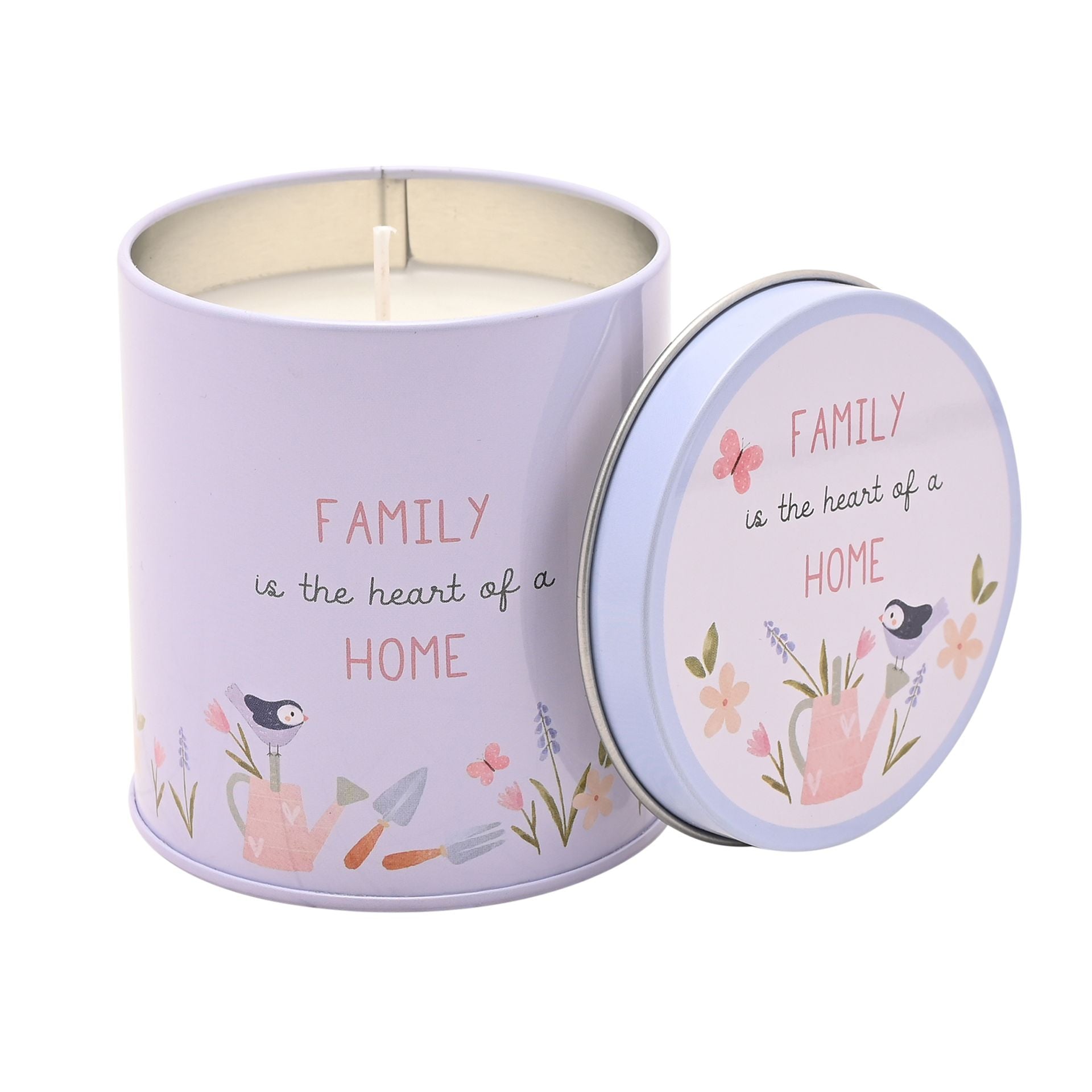 Love Life Tin Candle 8cm x 7.5cm - Family