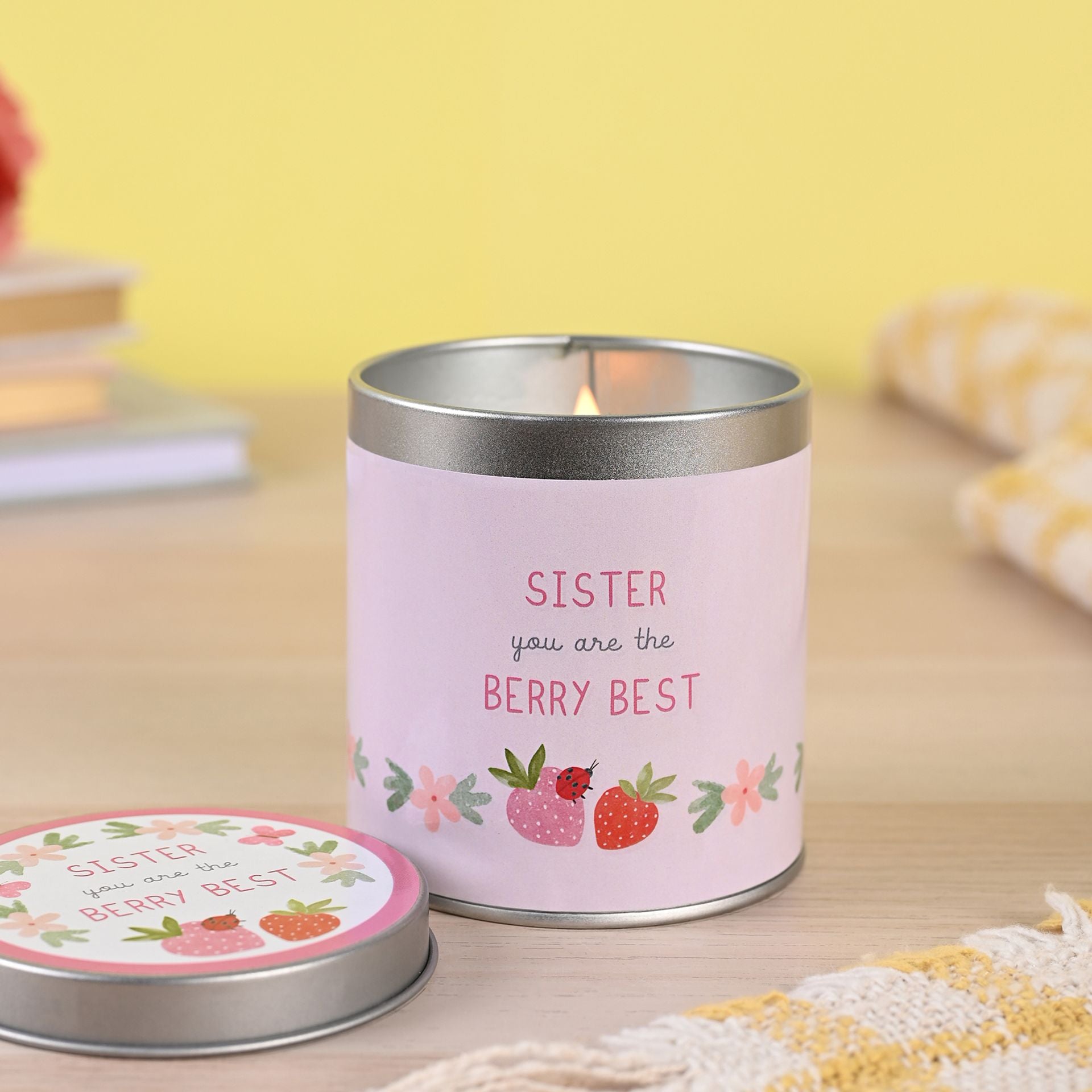 Love Life Tin Candle 8cm x 7.5cm - Sister