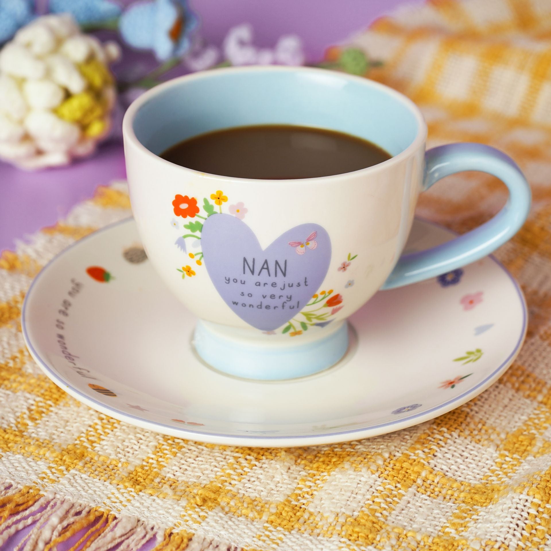 Love Life Cup & Saucer - Nan
