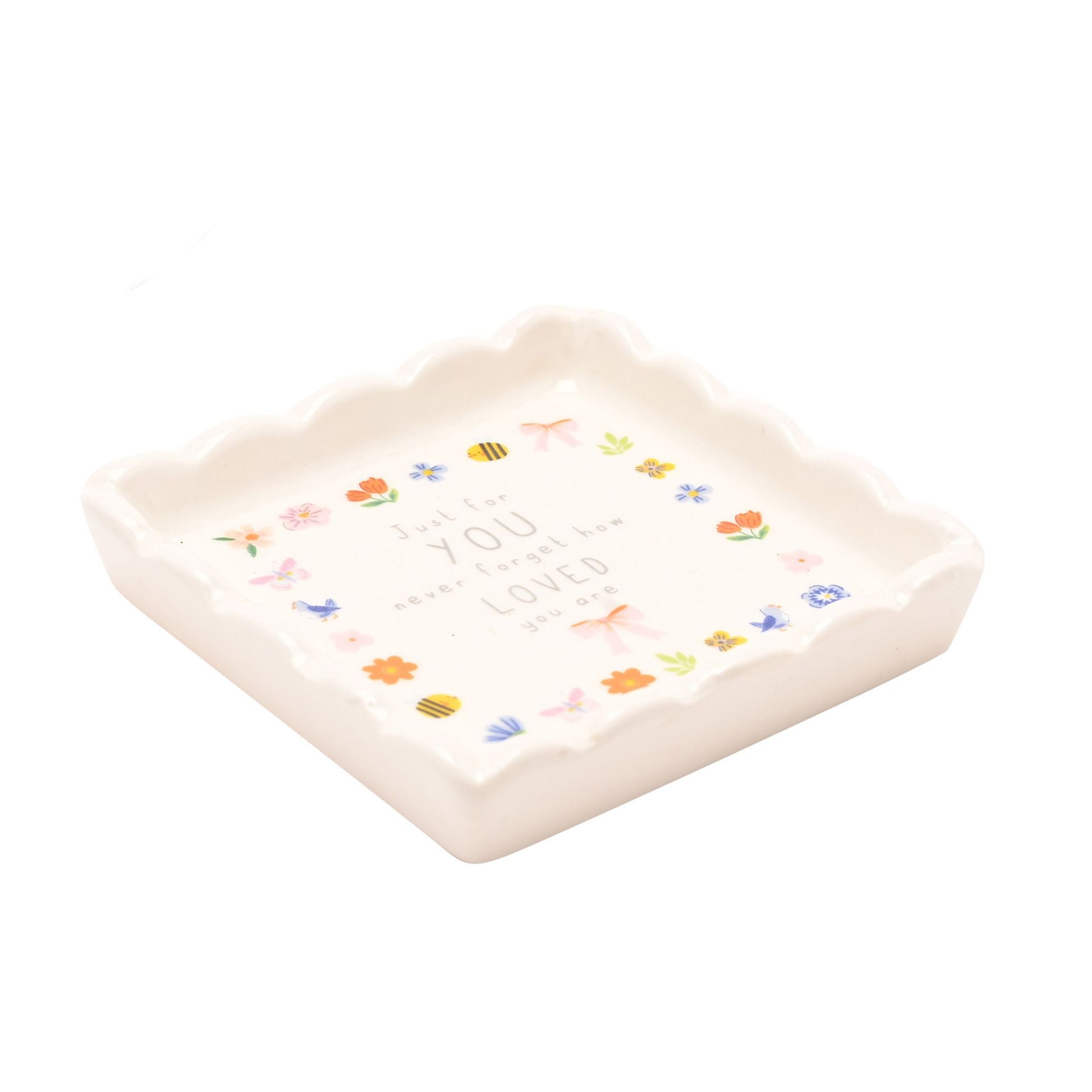 Love Life Scallop Trinket Tray - Loved