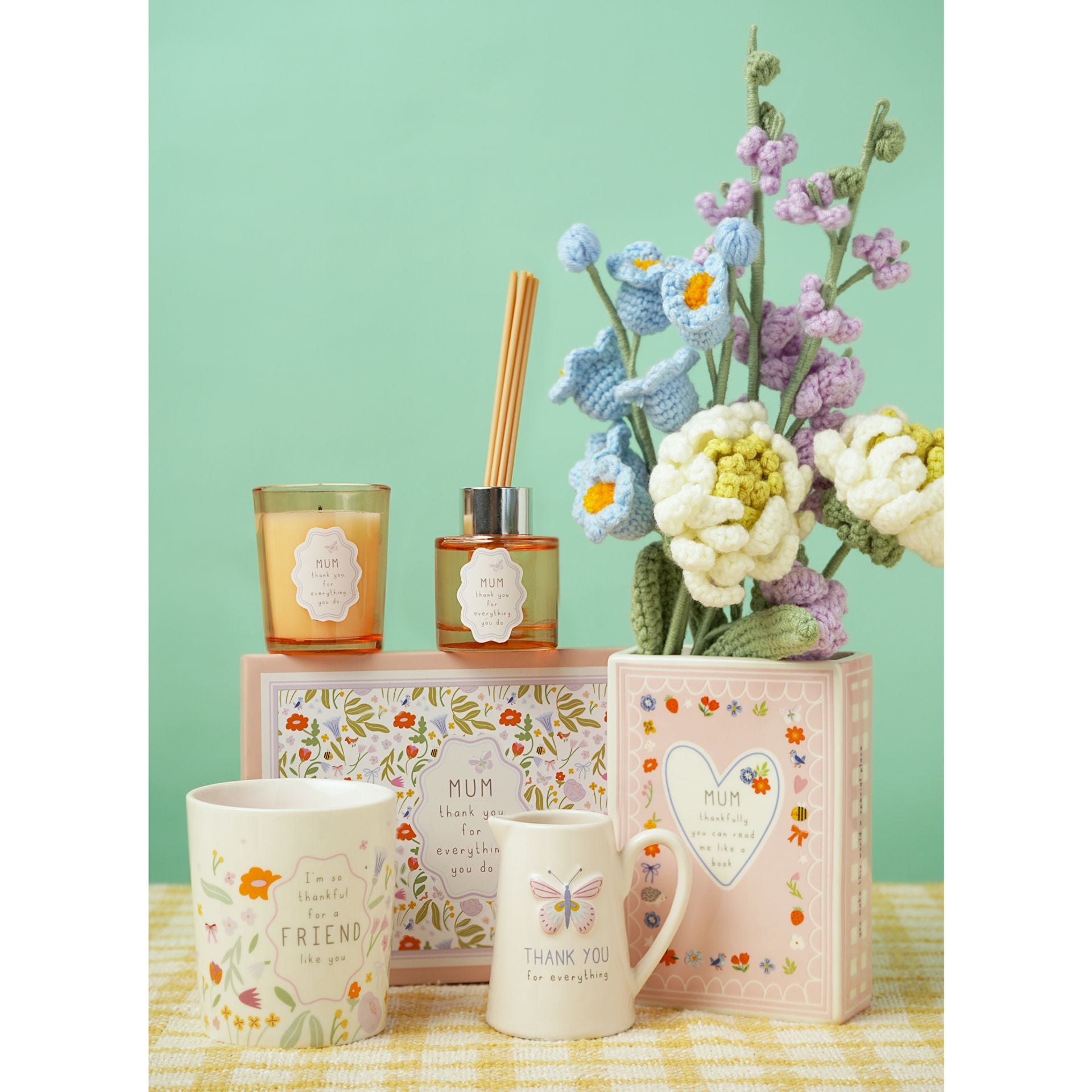 Love Life Embossed Jug  - Thank You
