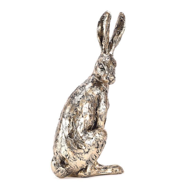 Meg Hawkins Bronze Finish Resin Hare Figurine