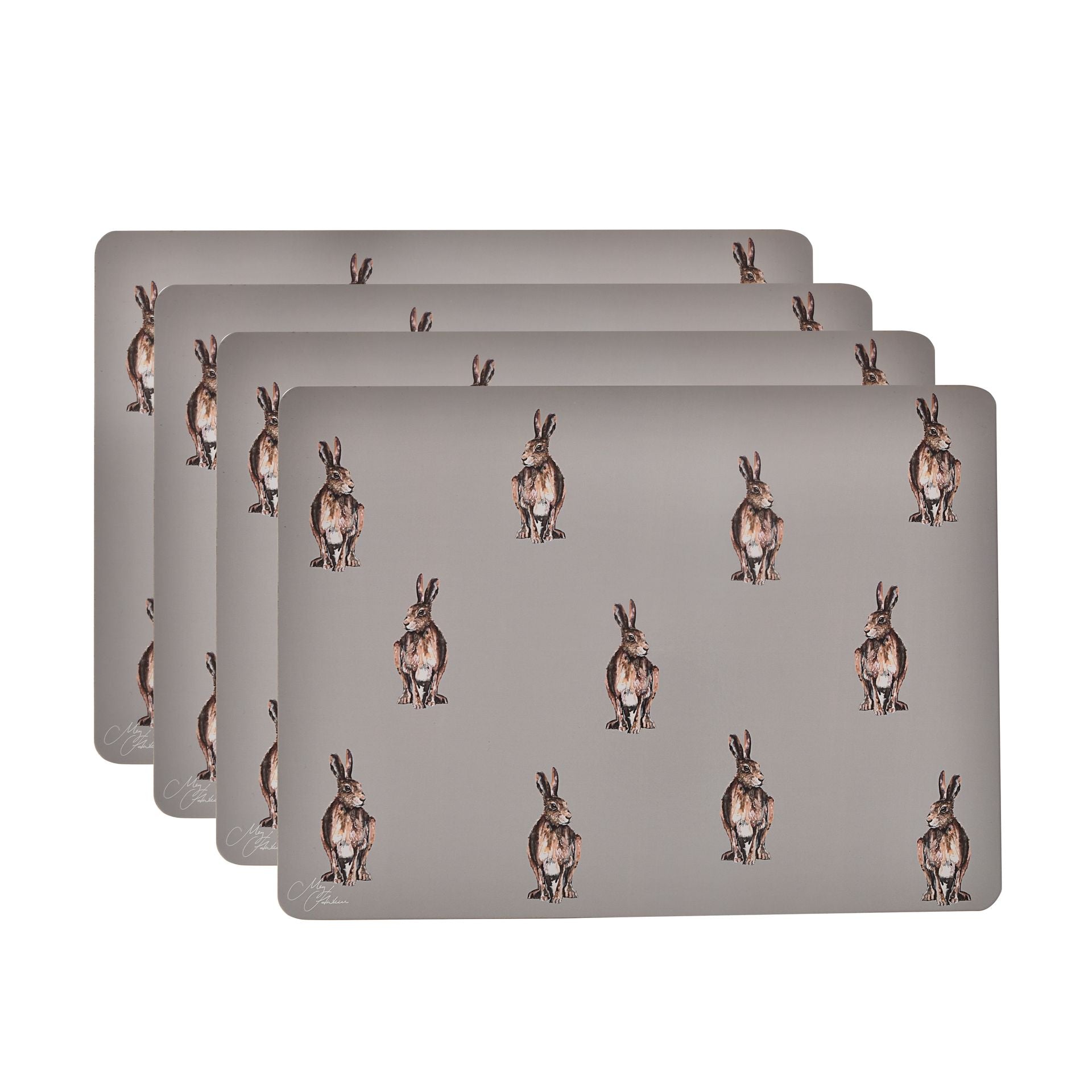 Meg Hawkins Set of 4 Placemats Hare