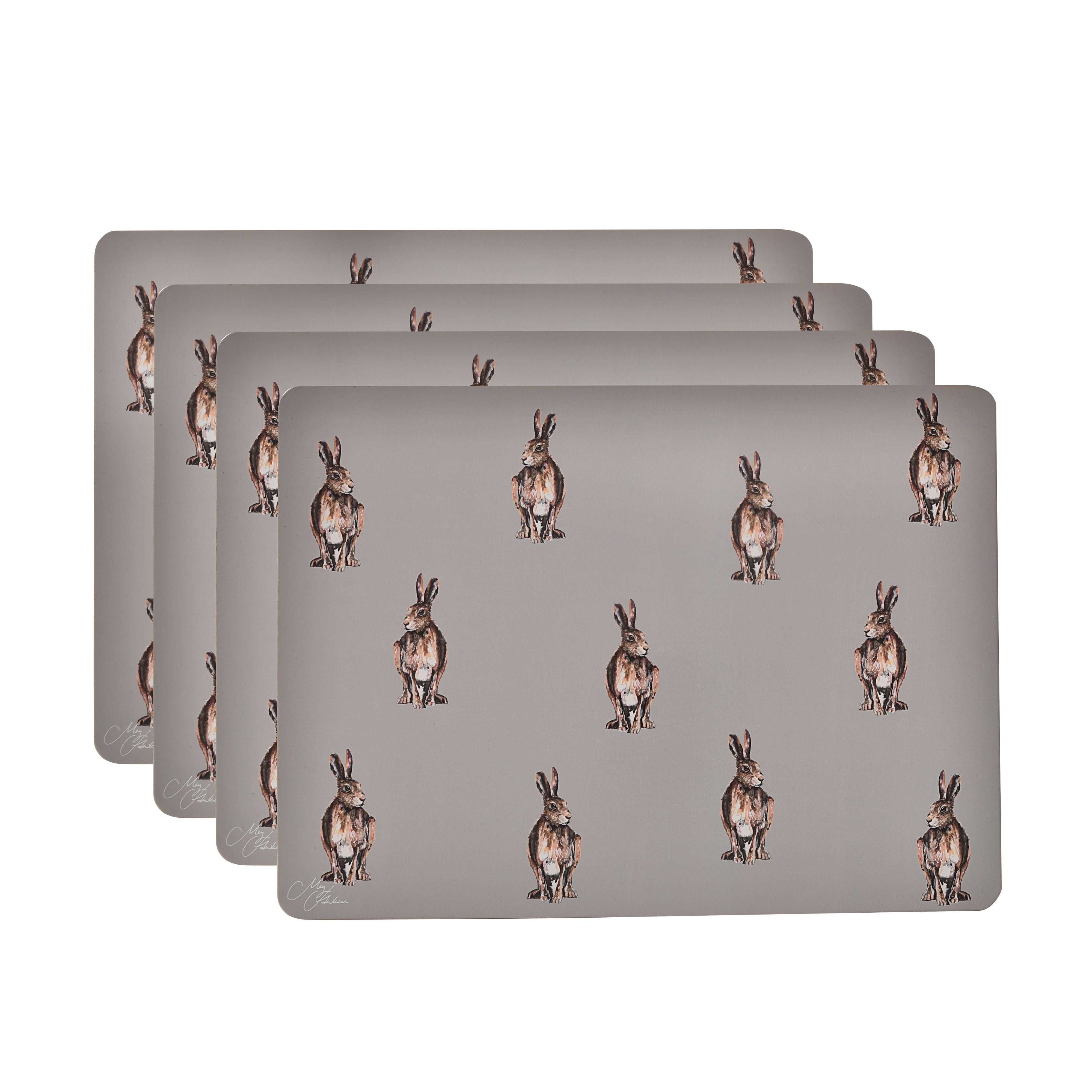 Meg Hawkins Set of 4 Placemats Hare