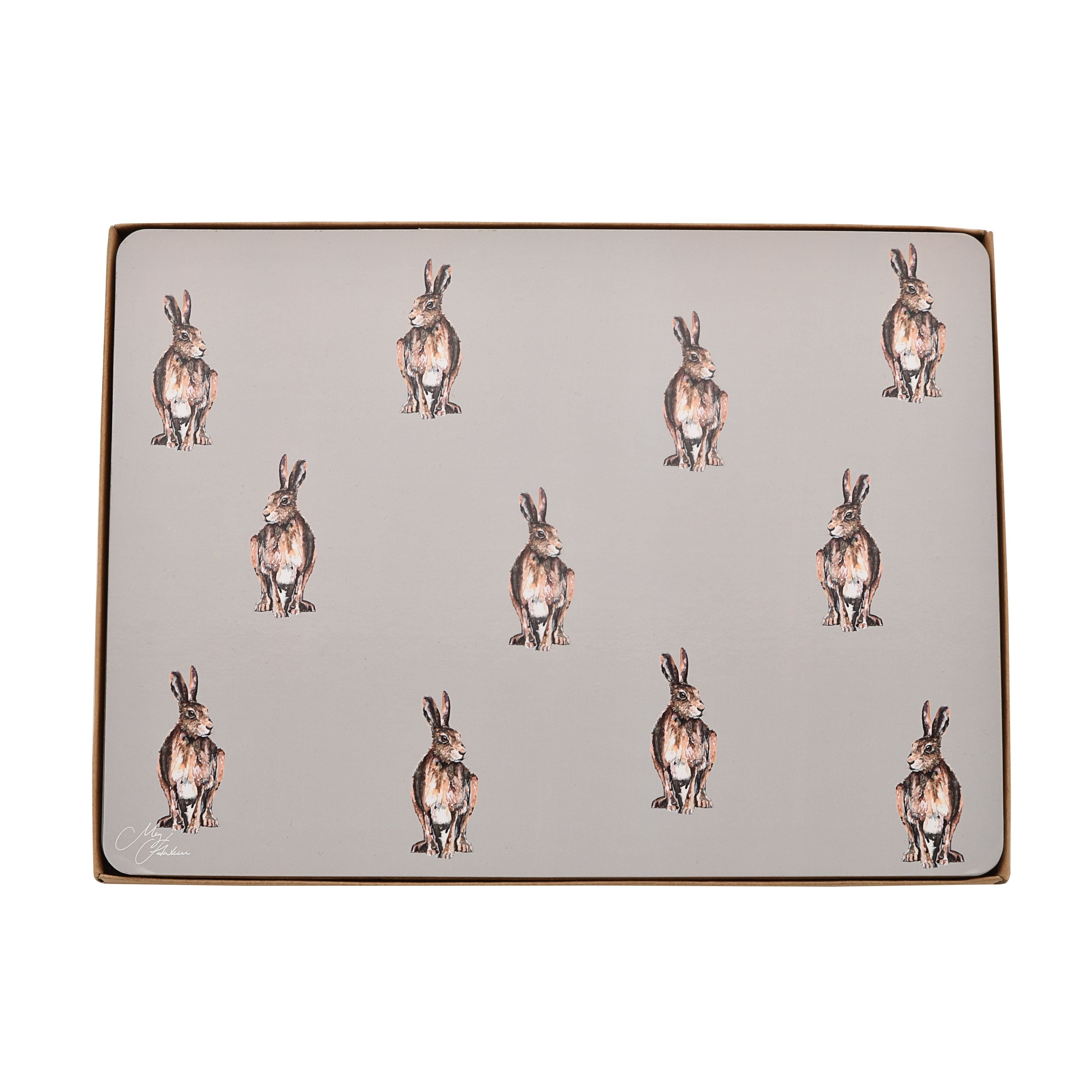 Meg Hawkins Set of 4 Placemats Hare