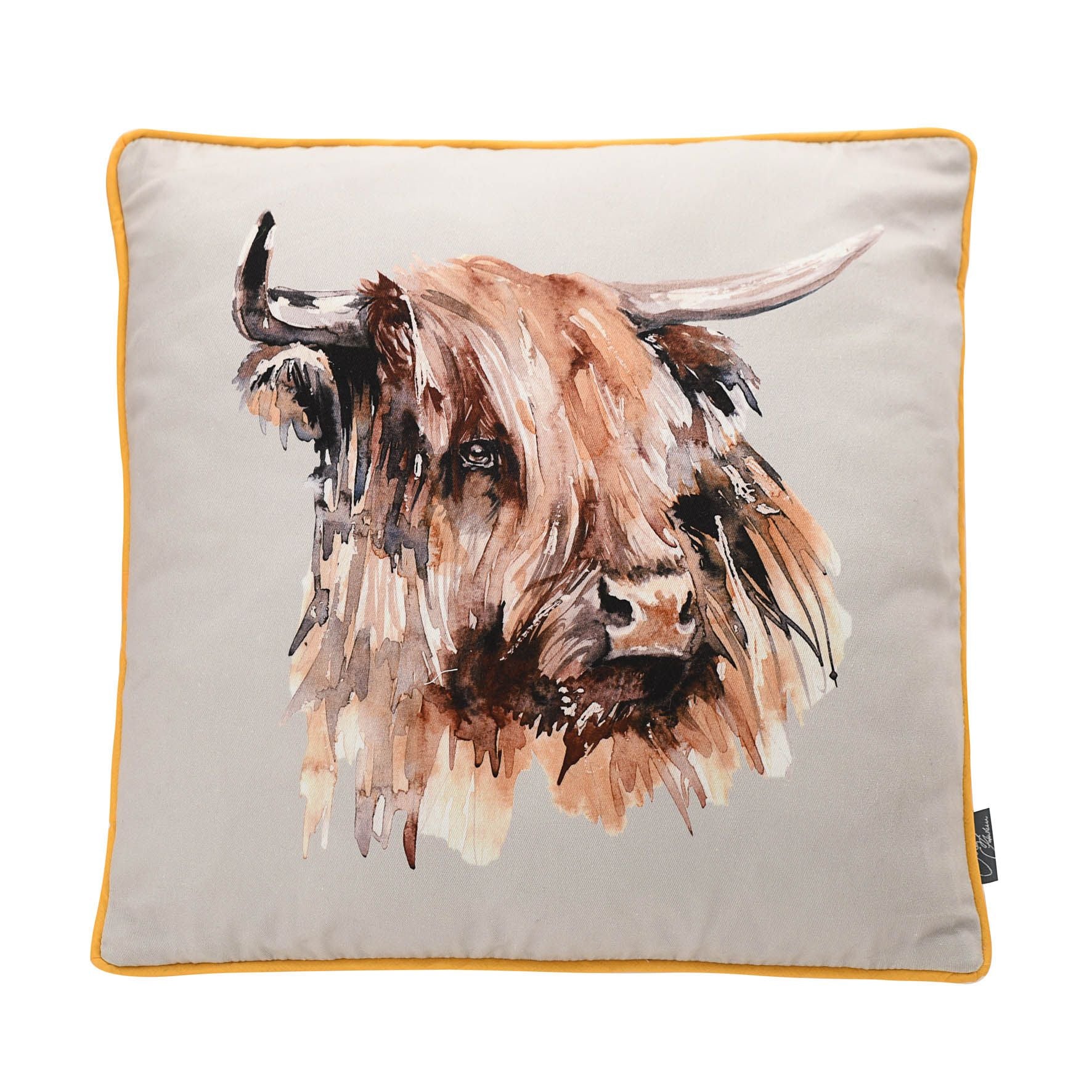 Meg Hawkins Highland Cow Cushion 40cm