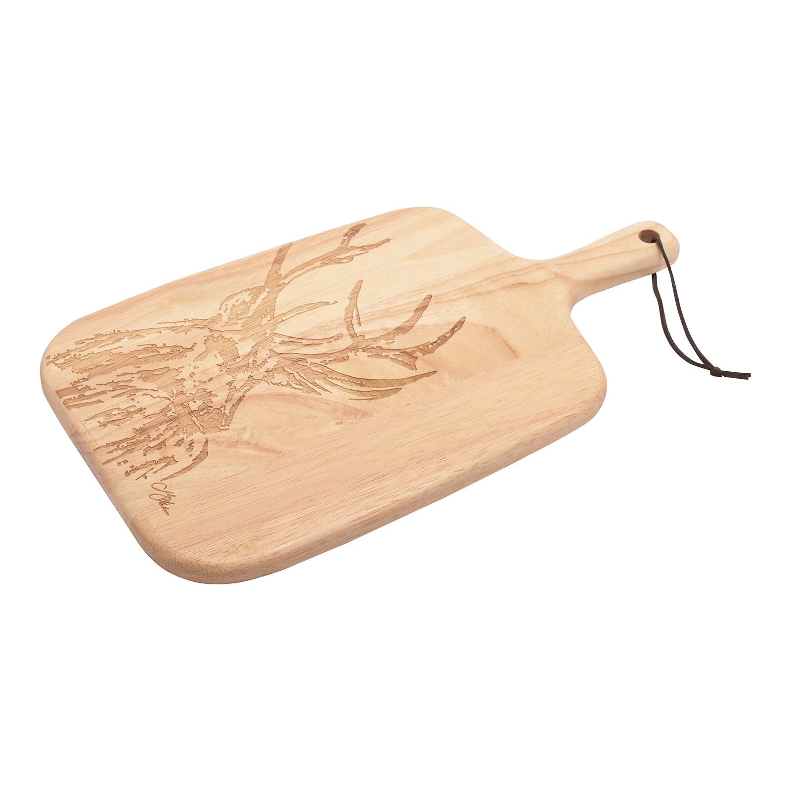 Meg Hawkins Rubber Wood Engraved Board - Stag 35x20cm
