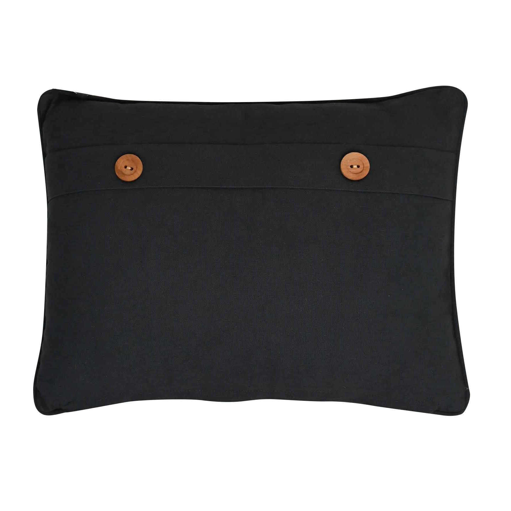Meg Hawkins Oblong Cushion with Wooden Buttons  - Stag