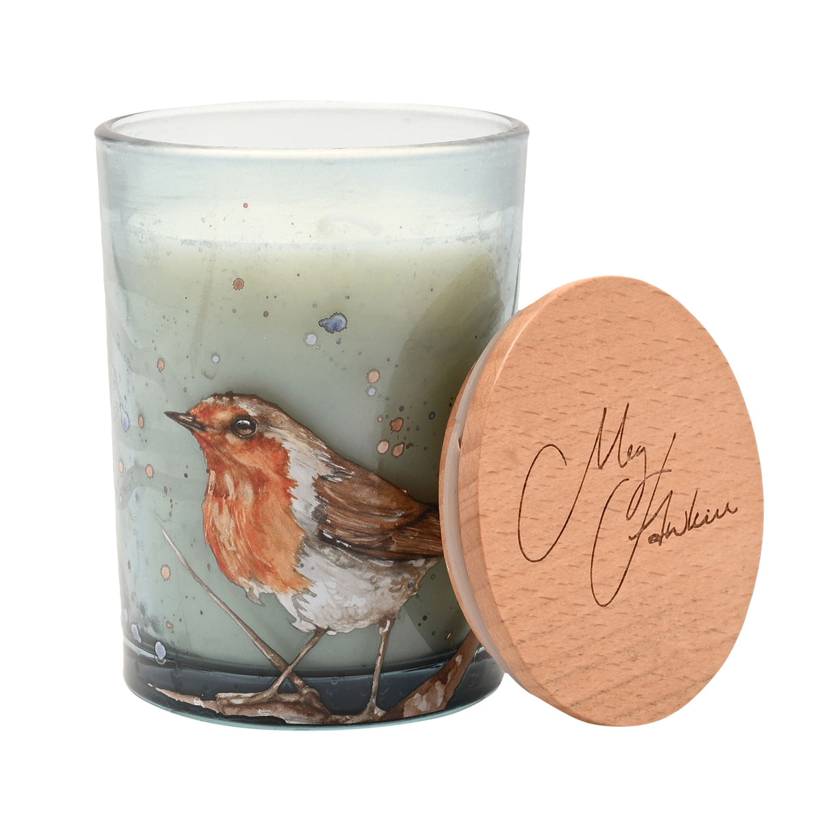 Meg Hawkins 250g Candle Robin - Orange & Cinnamon