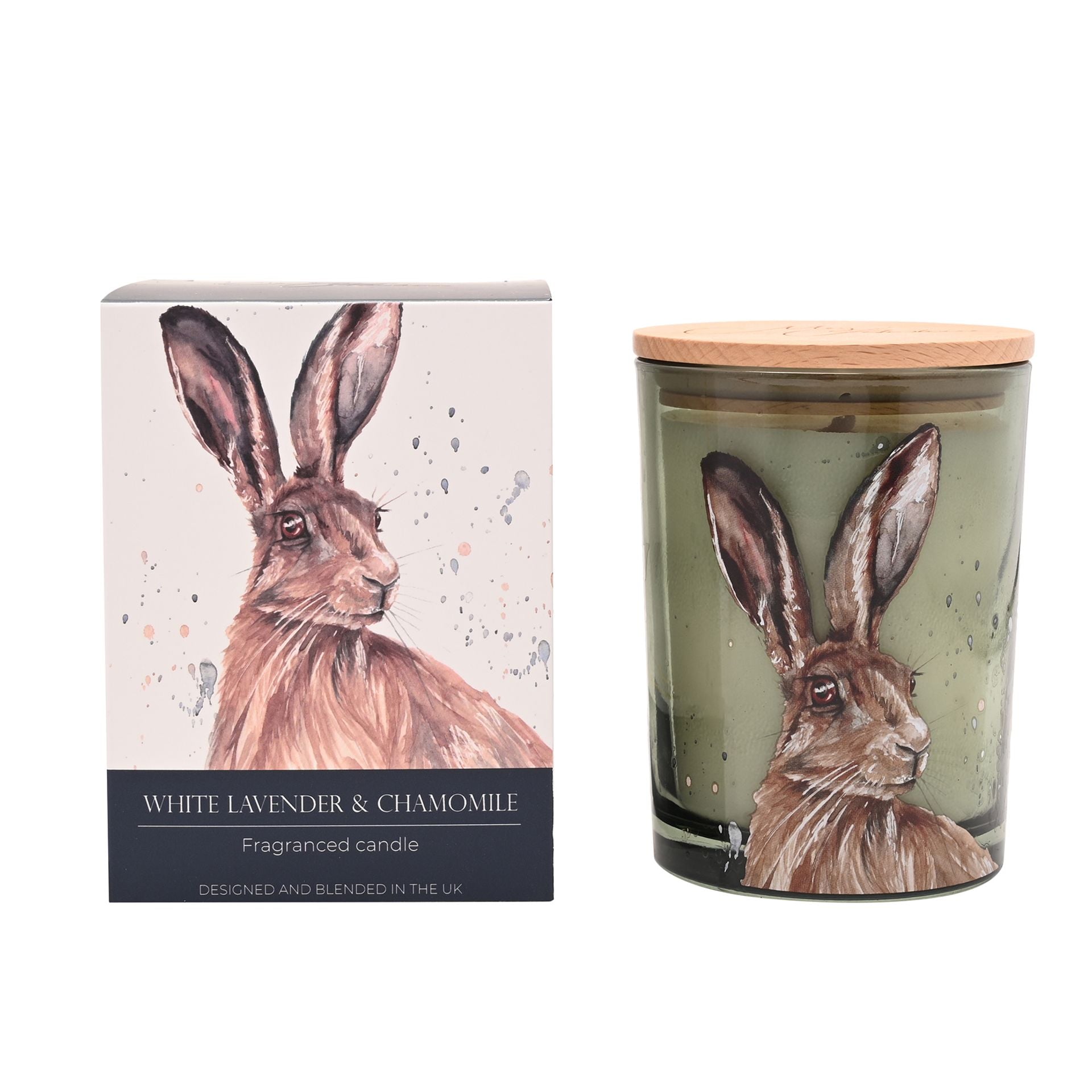 Meg Hawkins 250g Candle Hare - White Lavender & Chamomile