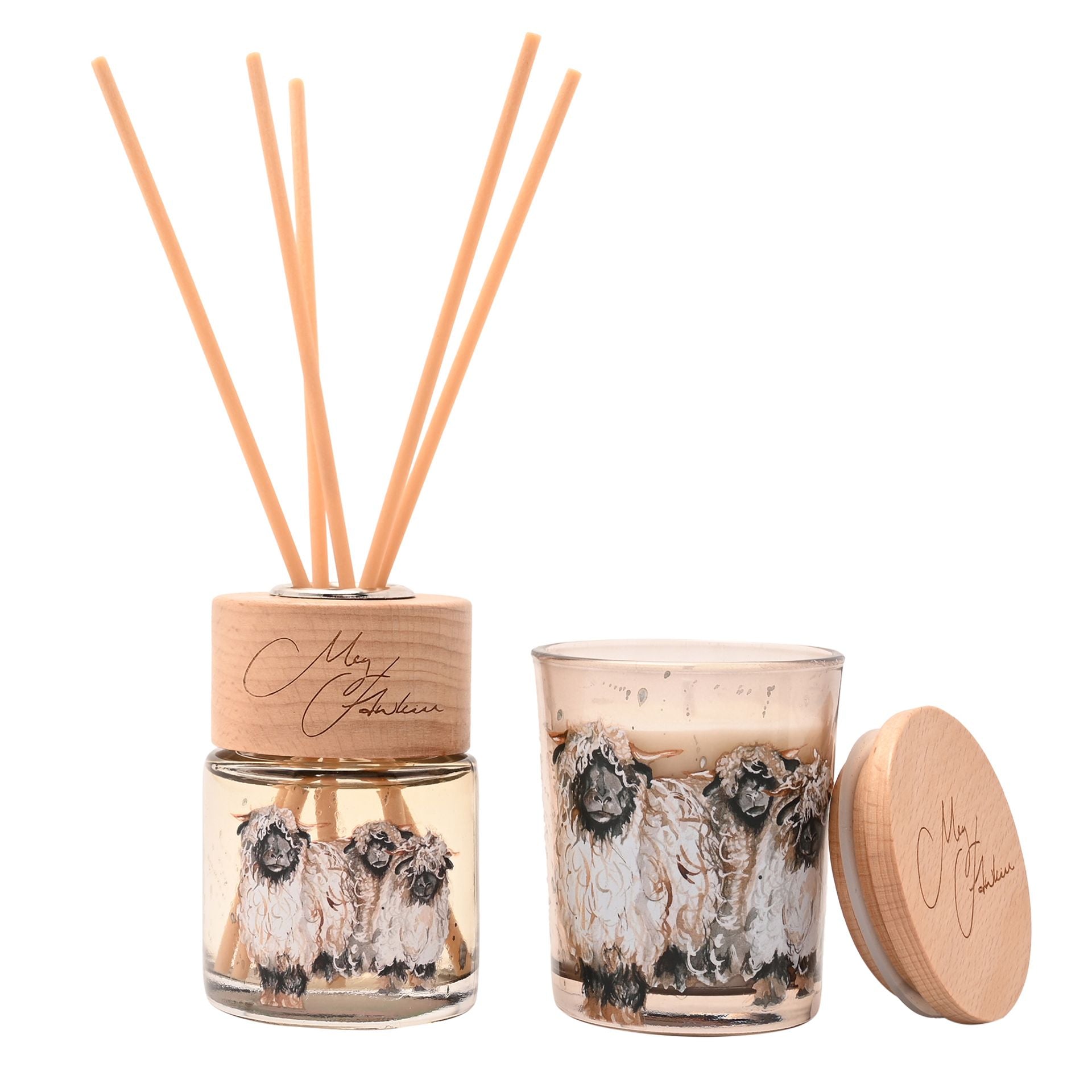 Meg Hawkins Mini Candle & Diffuser Set Sheep - Cashmere & Wool