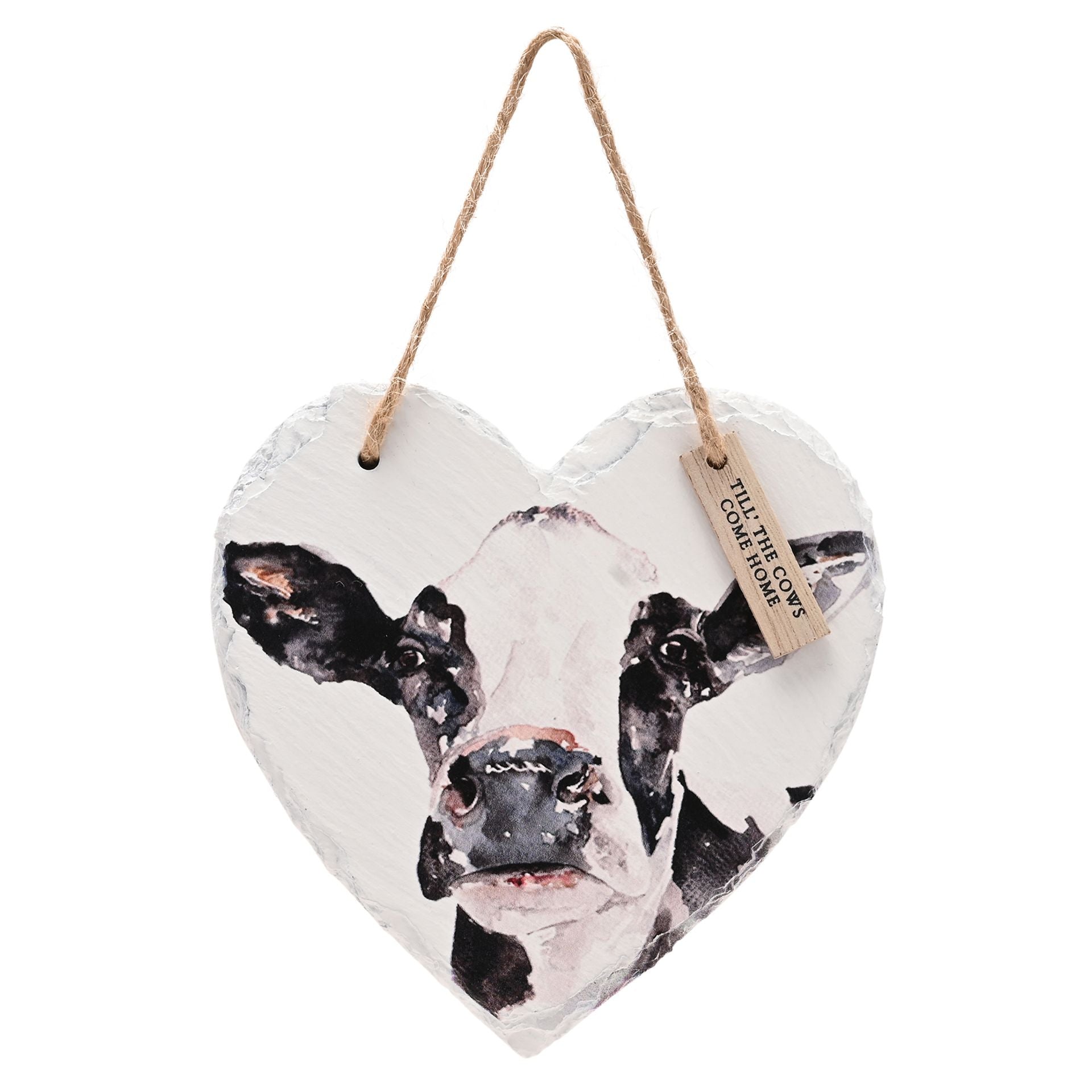 Meg Hawkins Slate Hanging Heart - Cow