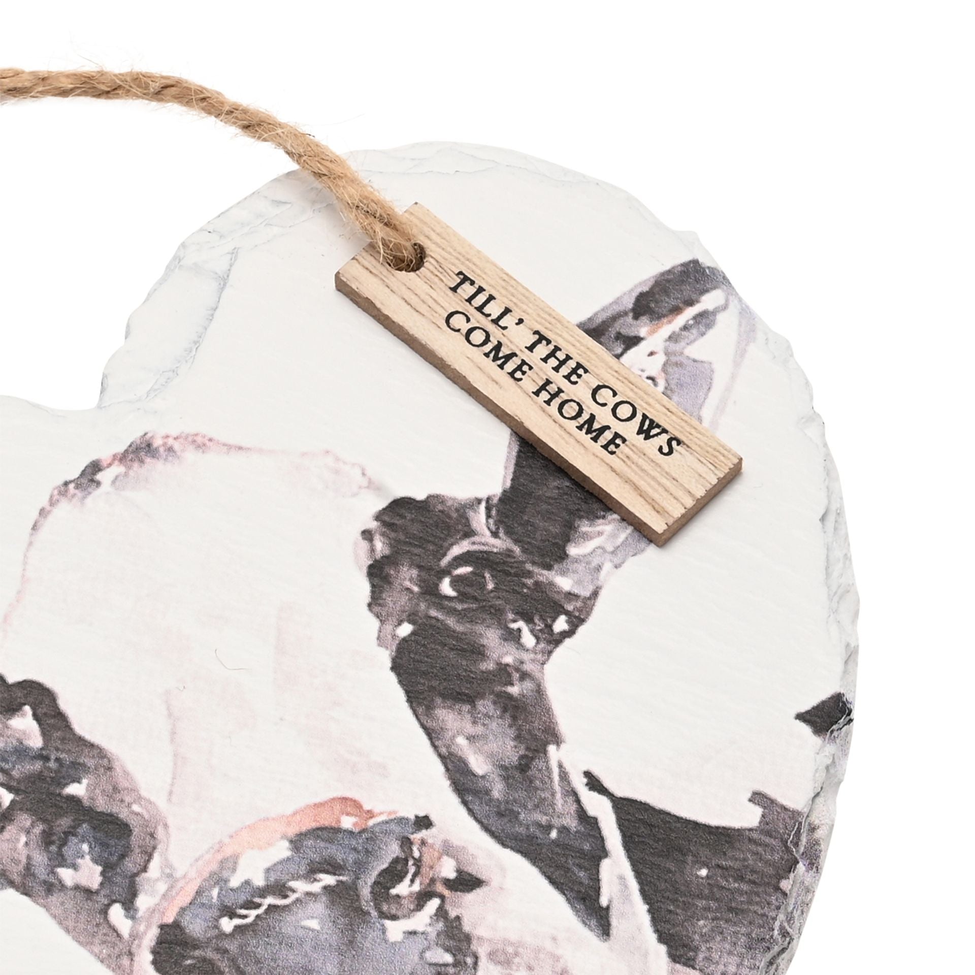 Meg Hawkins Slate Hanging Heart - Cow