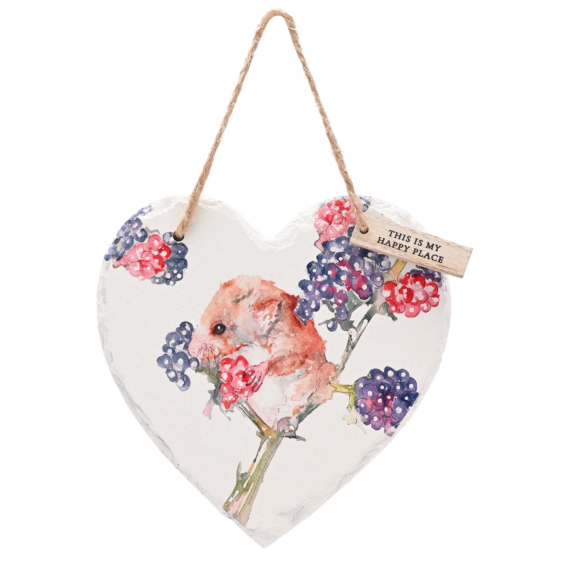Meg Hawkins Slate Hanging Heart - Mouse