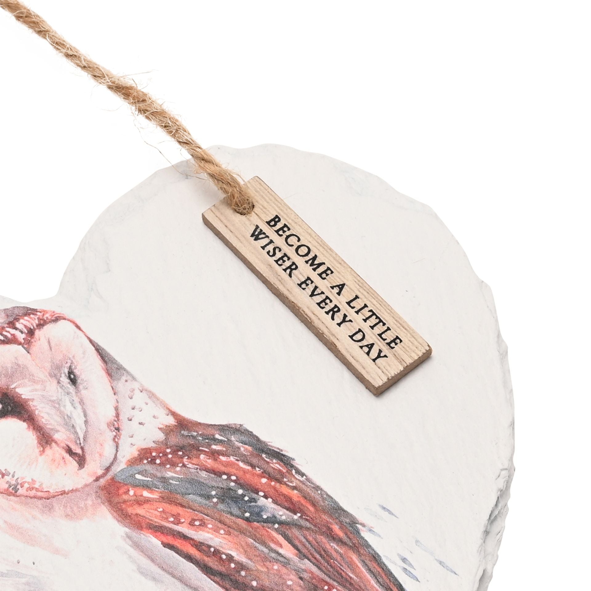 Meg Hawkins Slate Hanging Heart - Owl
