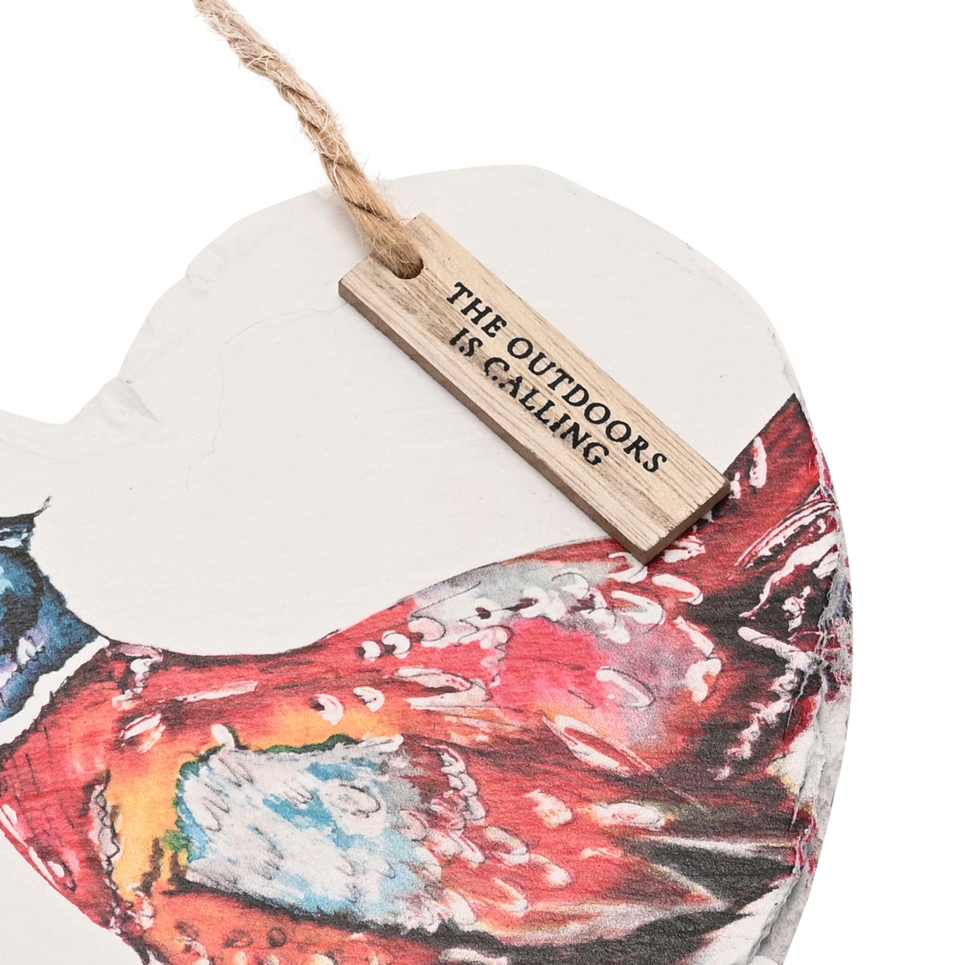 Meg Hawkins Slate Hanging Heart - Pheasant