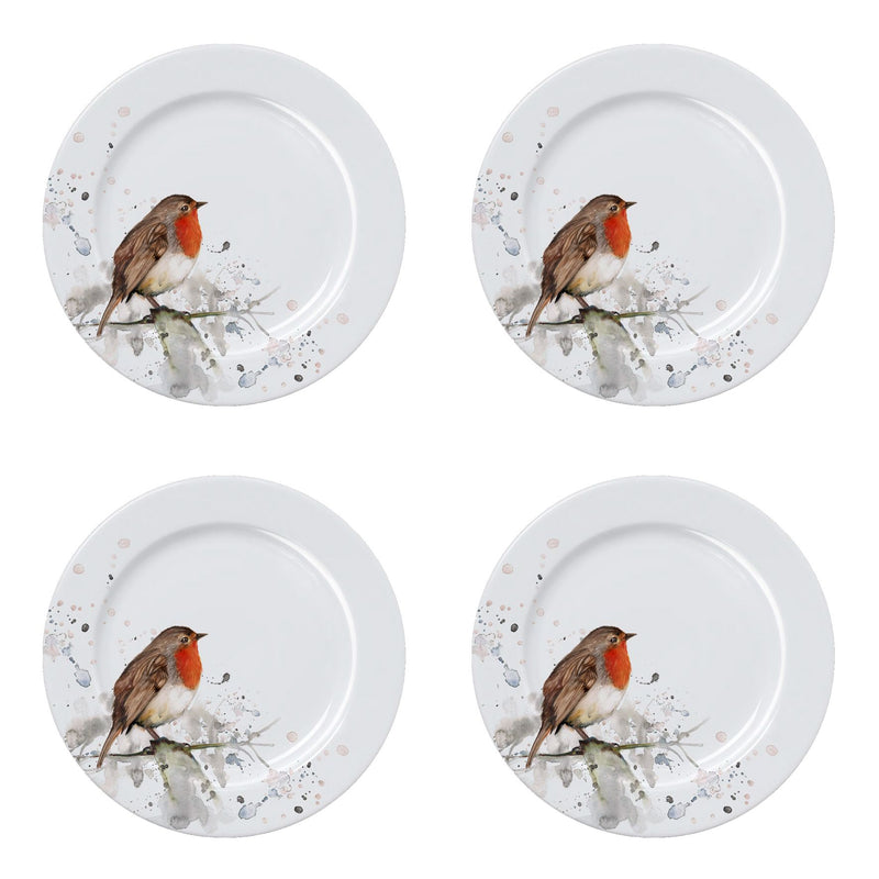 Set of 4 Robin Side Plates 19 cm