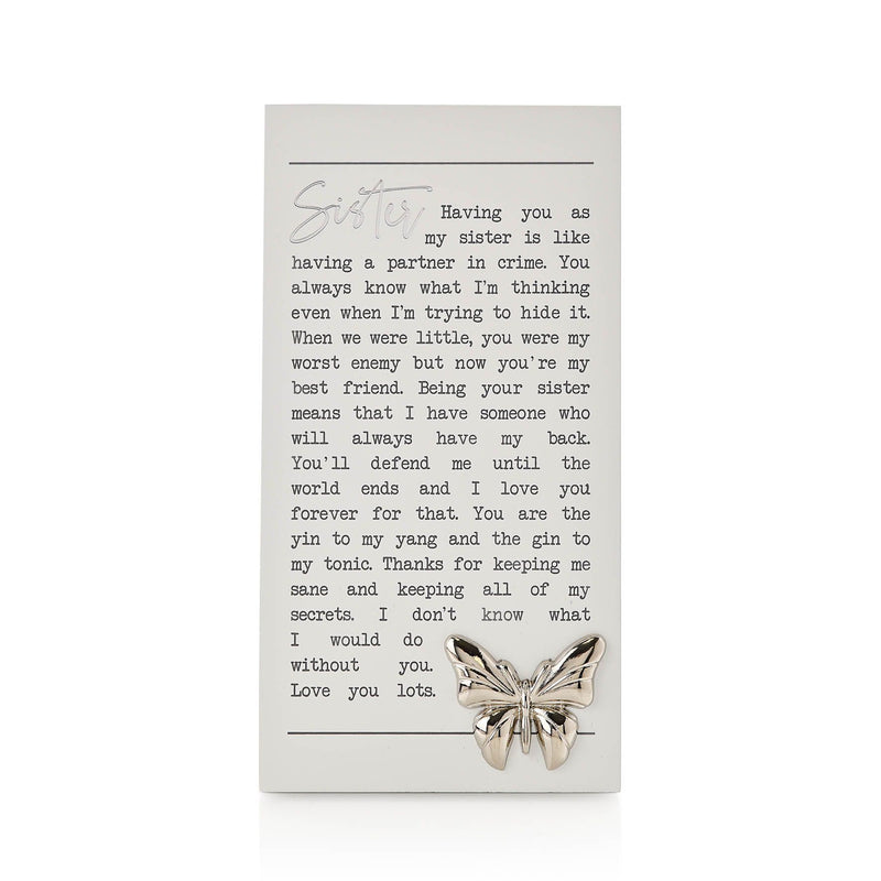 Moments Standing Plaque - Sister