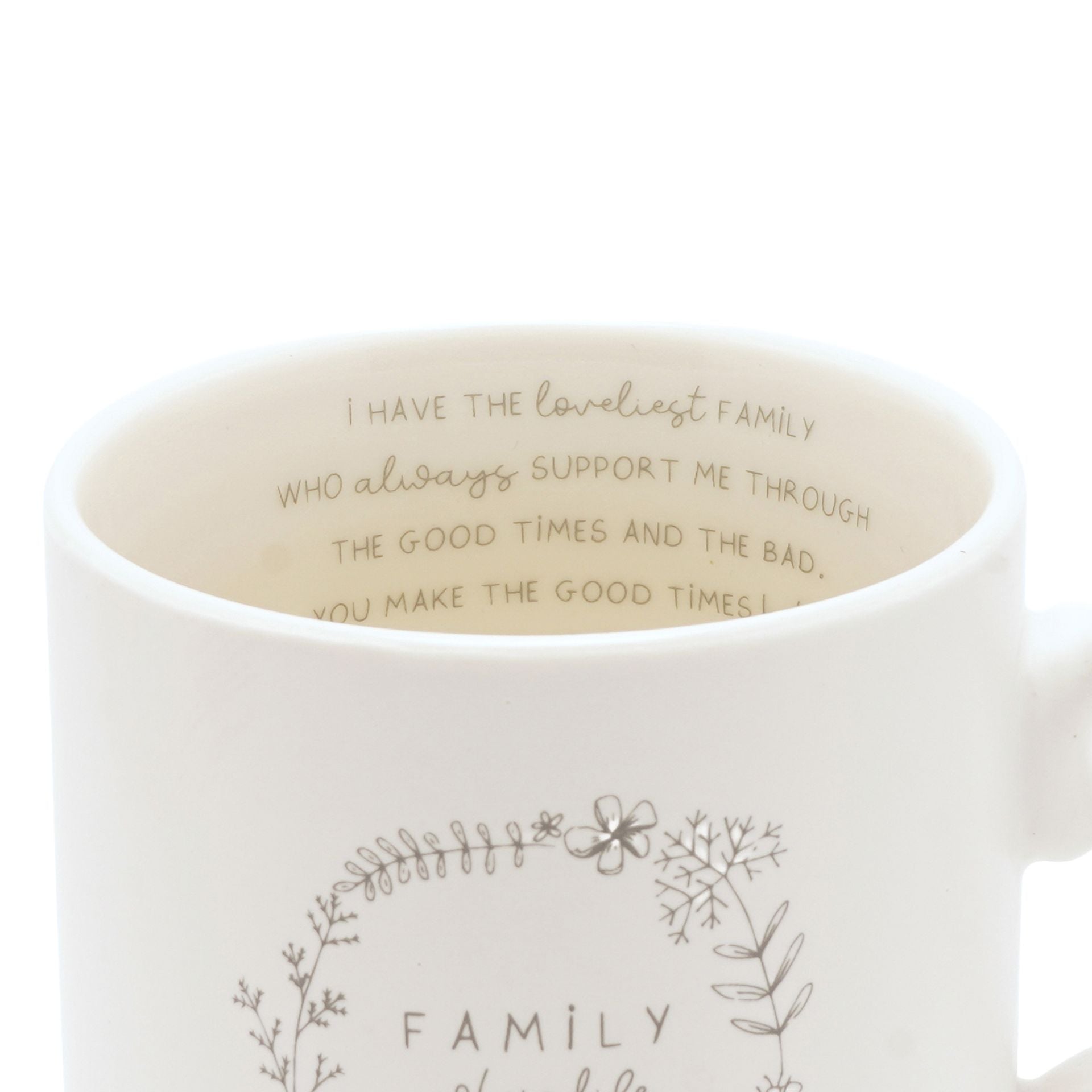 Moments Mug With Inside Words - Family
