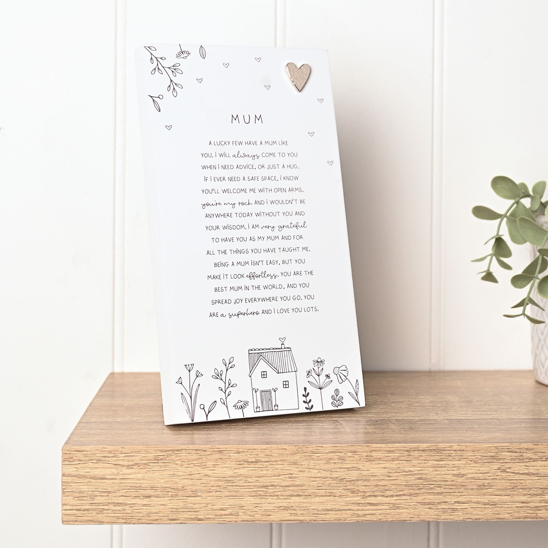 Moments Standing Verse Plaque - Mum