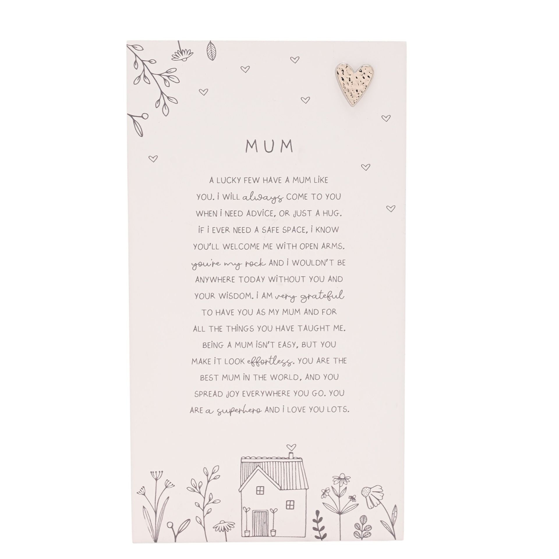 Moments Standing Verse Plaque - Mum