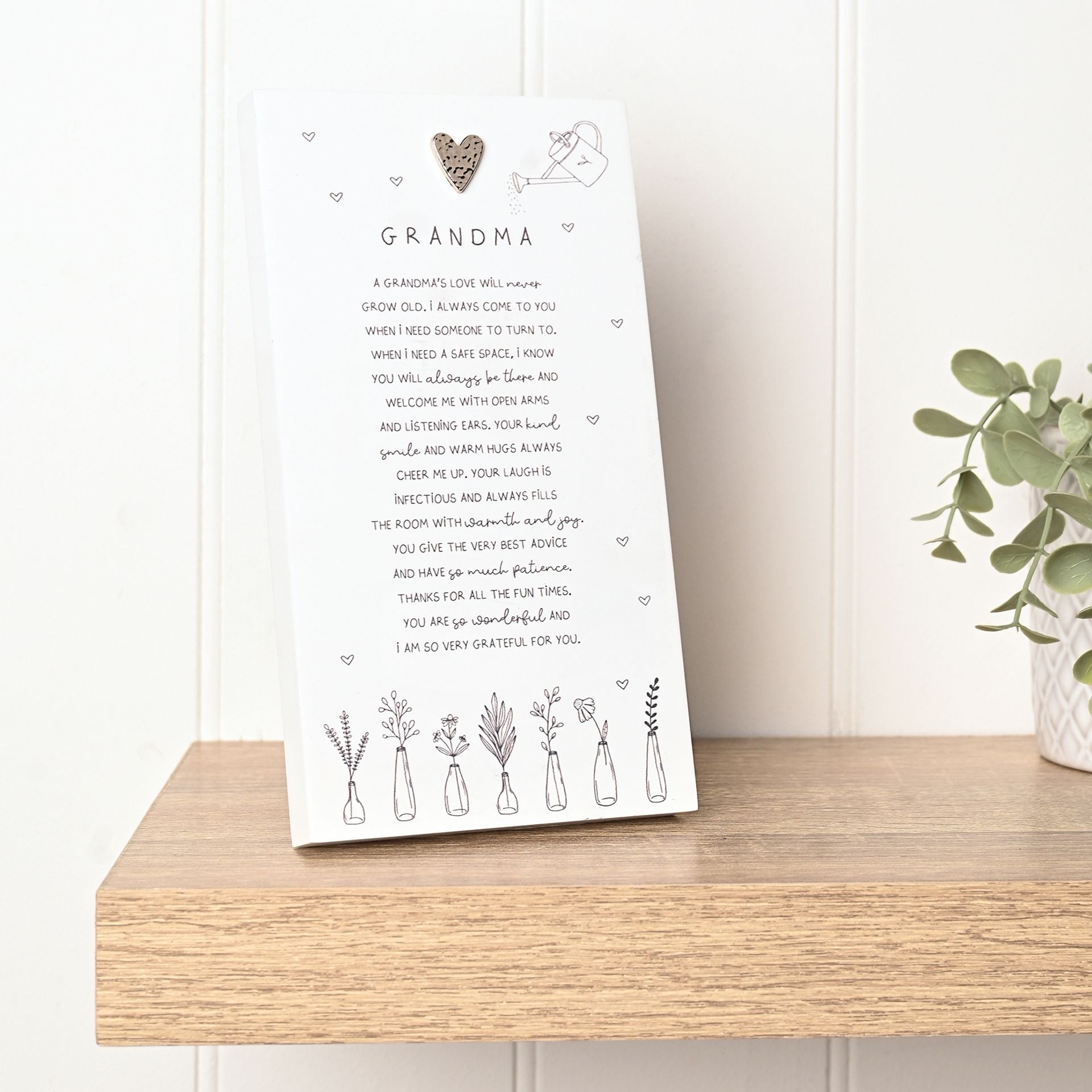 Moments Standing Verse Plaque - Grandma