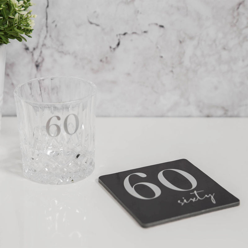 Milestones Whisky Glass & Coaster - 60