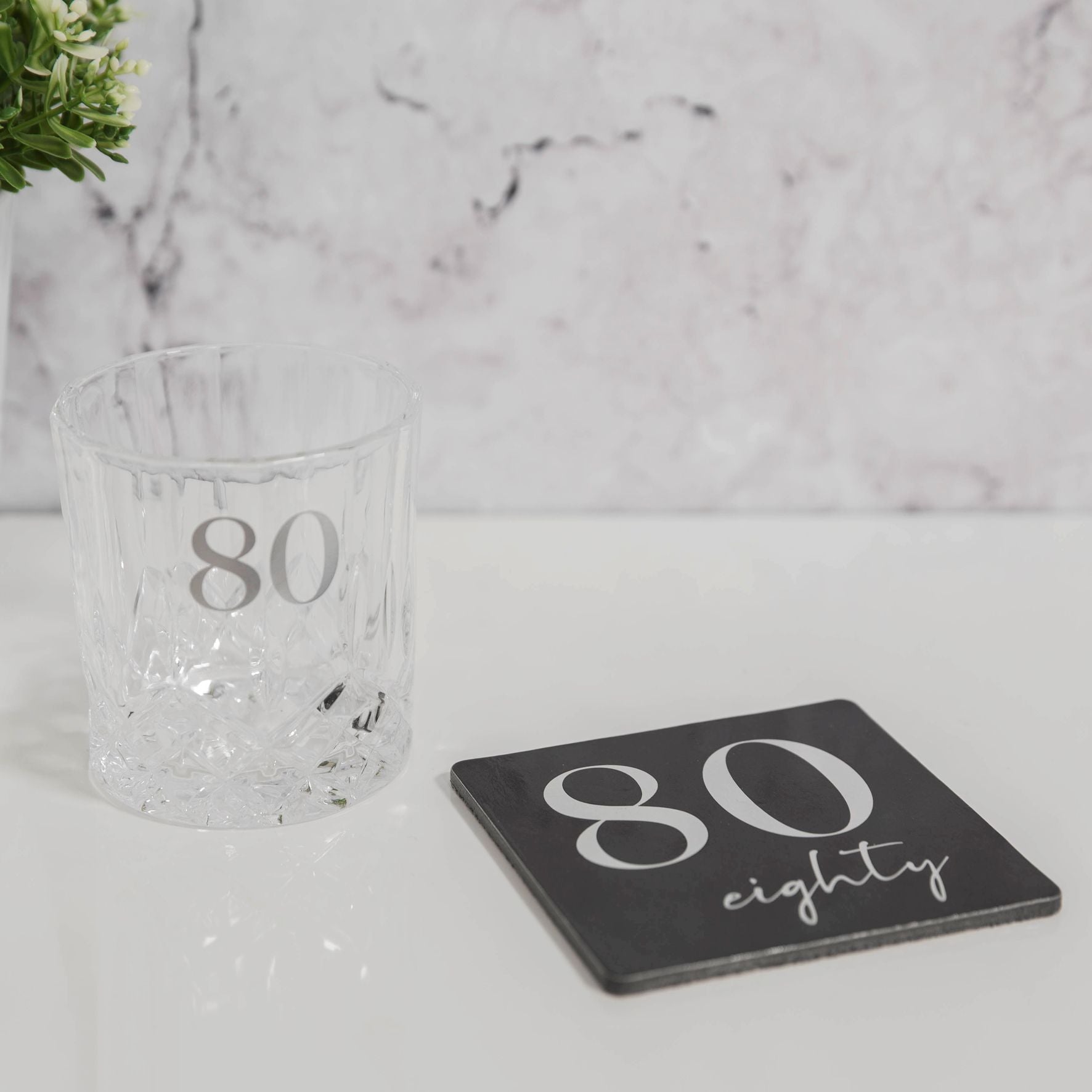 Milestones Whisky Glass & Coaster - 80