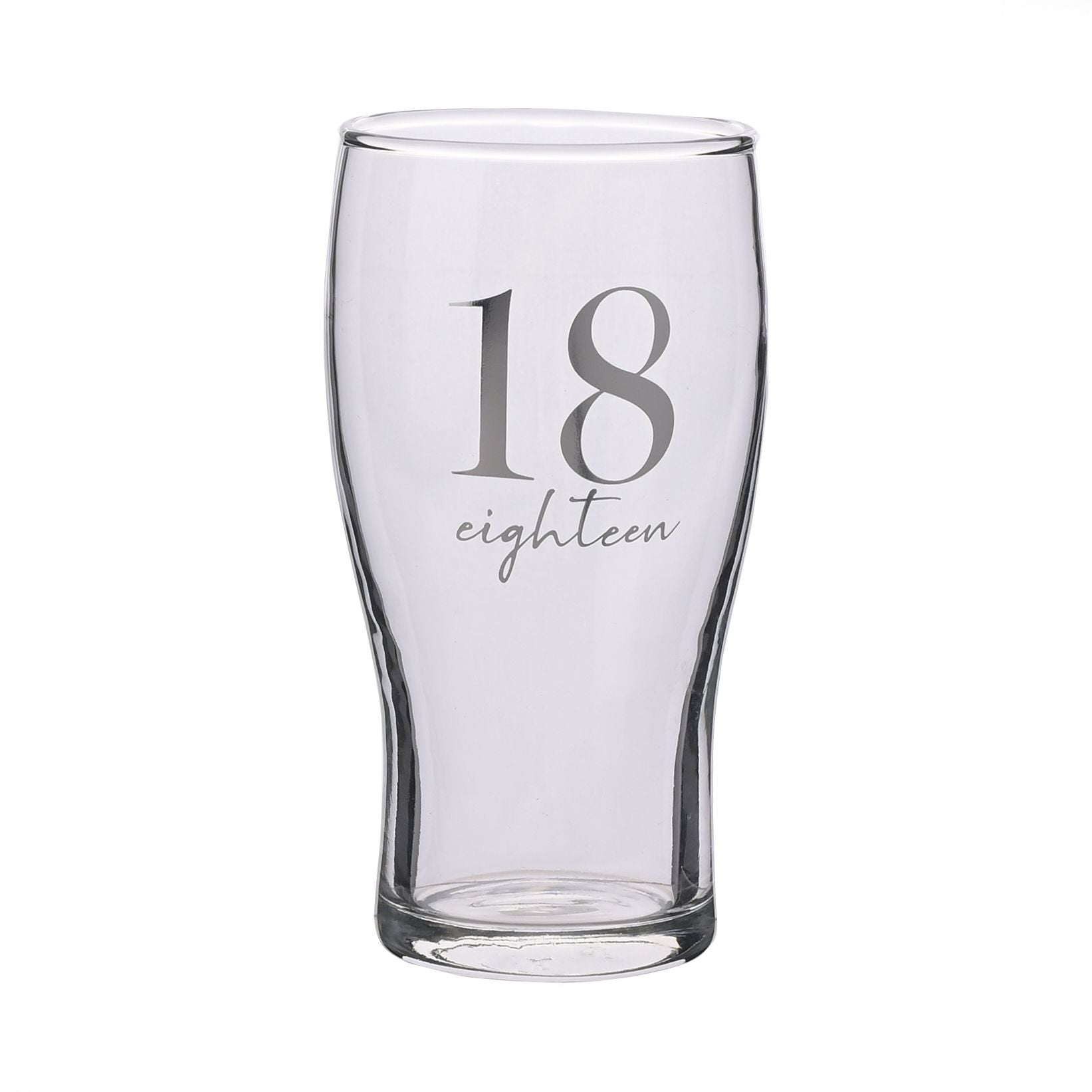 Milestones Beer Glass 18th Birthday