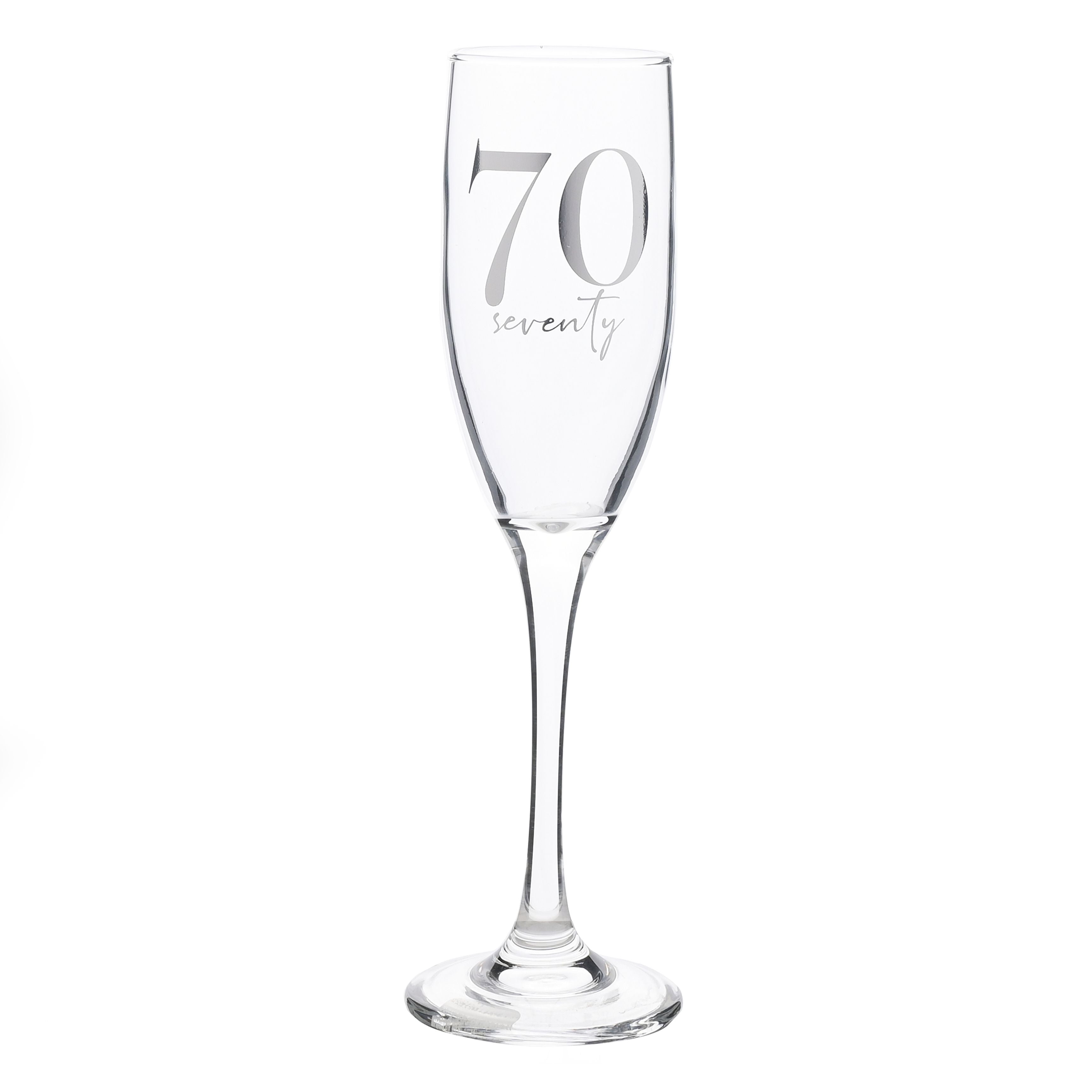 Milestones Champagne Flute 70th Birthday