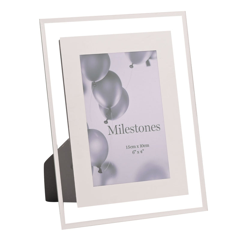 Milestones Mirror Border Frame 4" x 6" - Plain