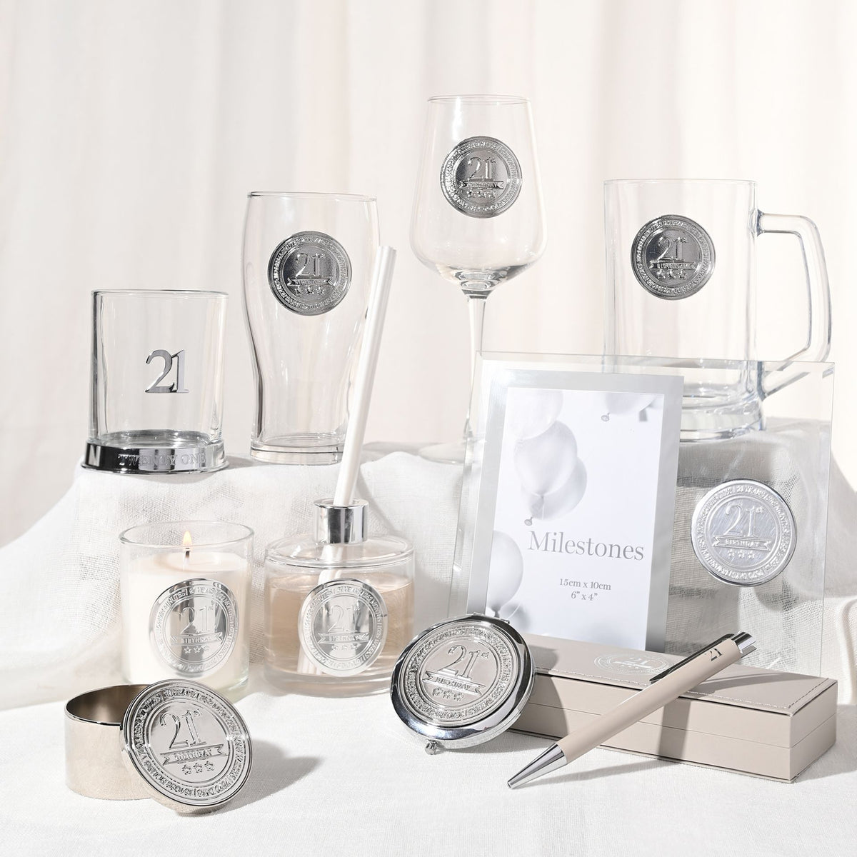 Milestones Badged Wine Glass - 30
