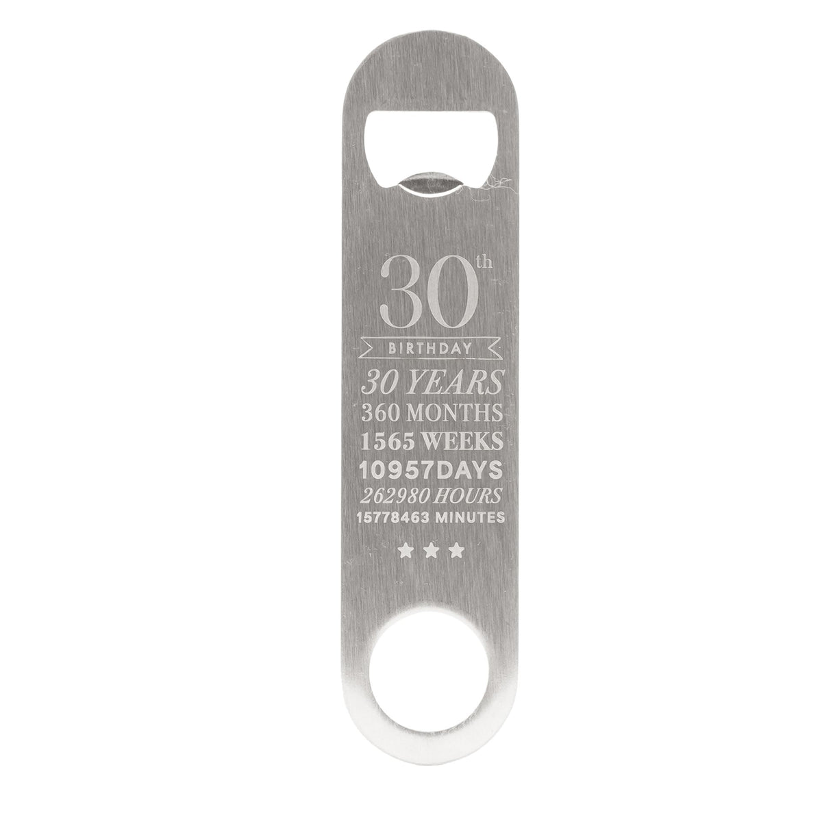 Milestones Pint Glass & Bottle Opener - 30