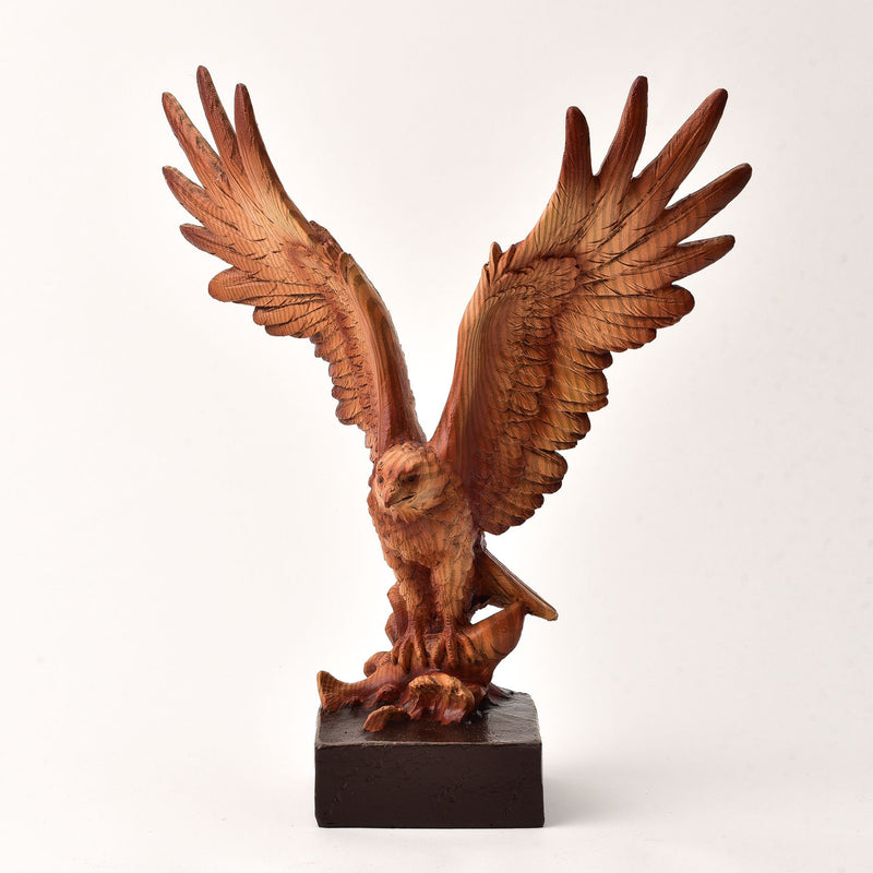 Naturecraft Wood Effect Resin Figurine - Eagle Catching Fish