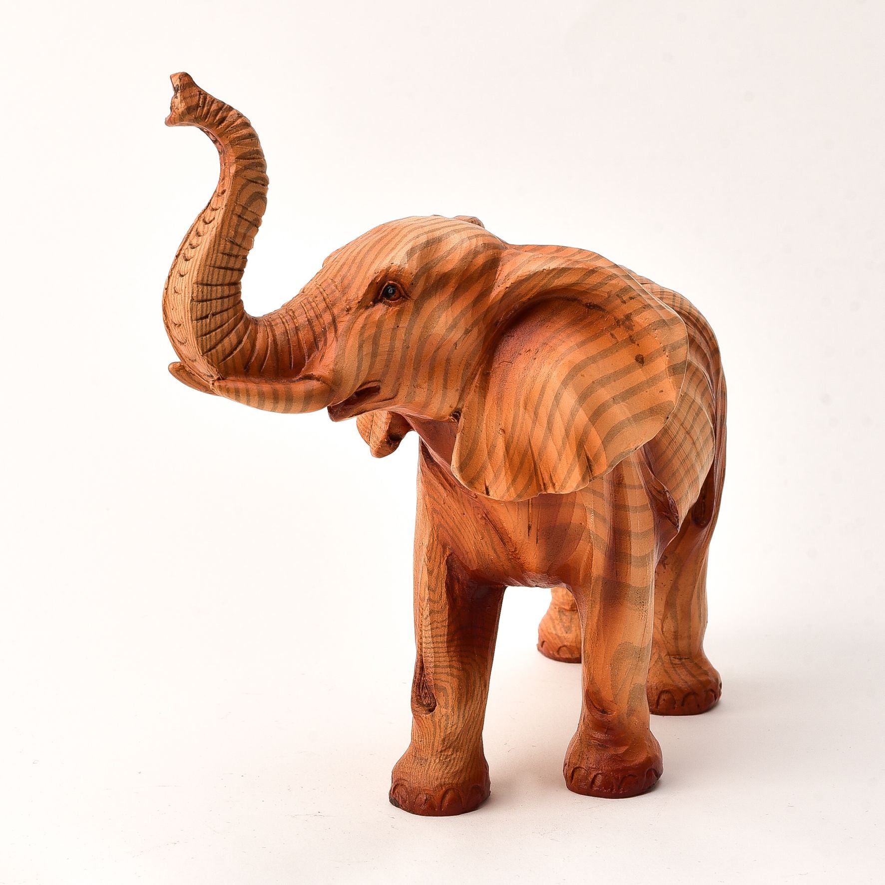 Naturecraft Wood Effect Resin Figurine - Elephant