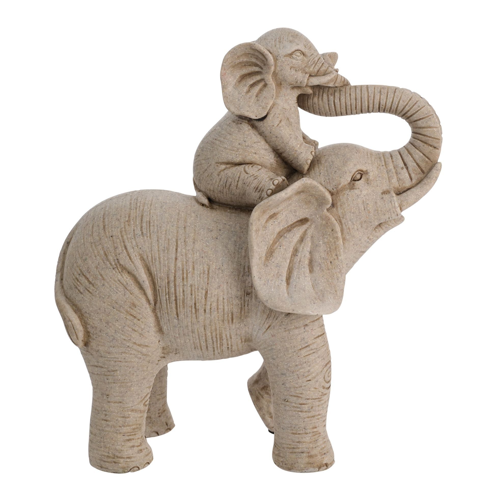 Naturecraft Collection Elephant & Calf Sandstone Finish