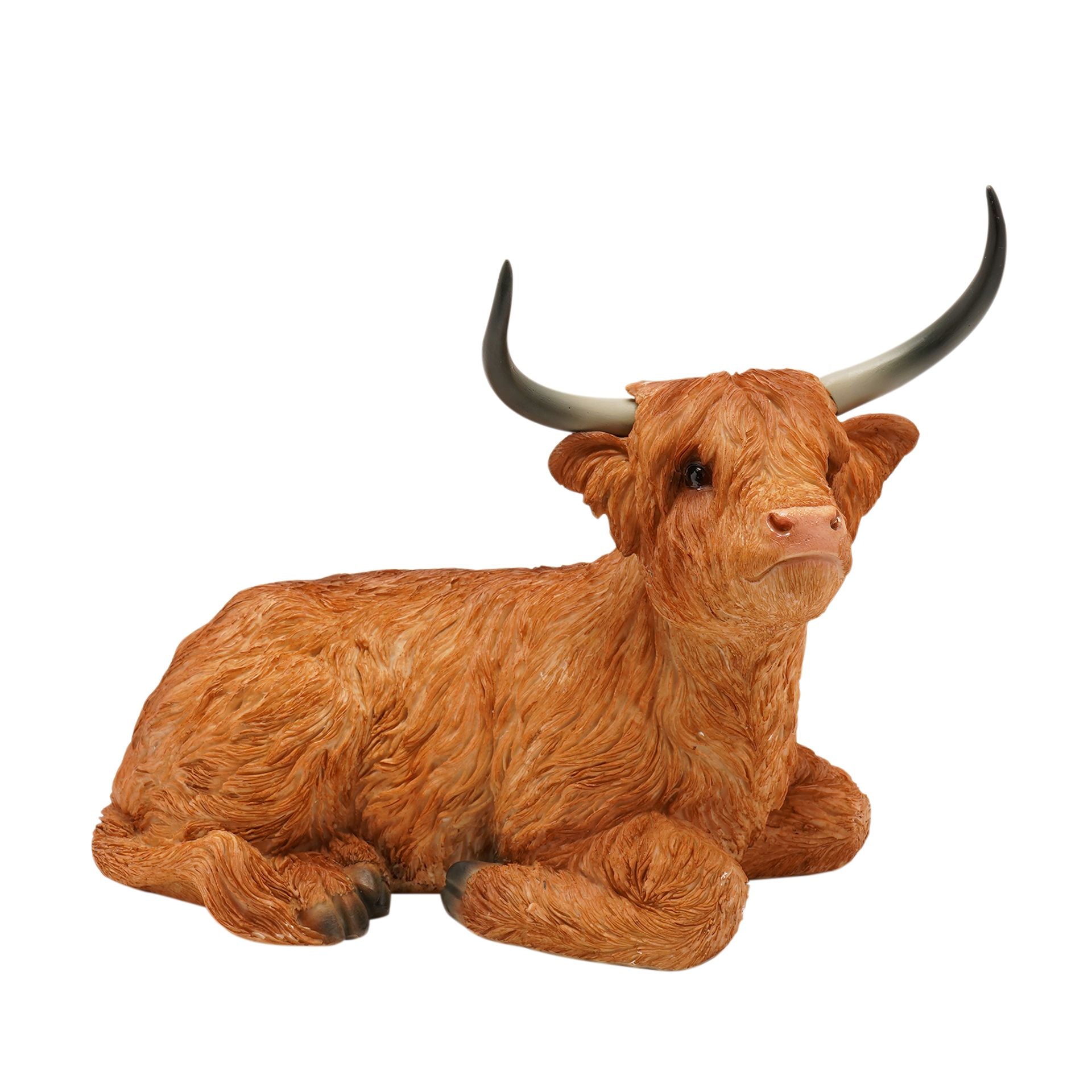Naturecraft Sitting Highland Cow 24cm