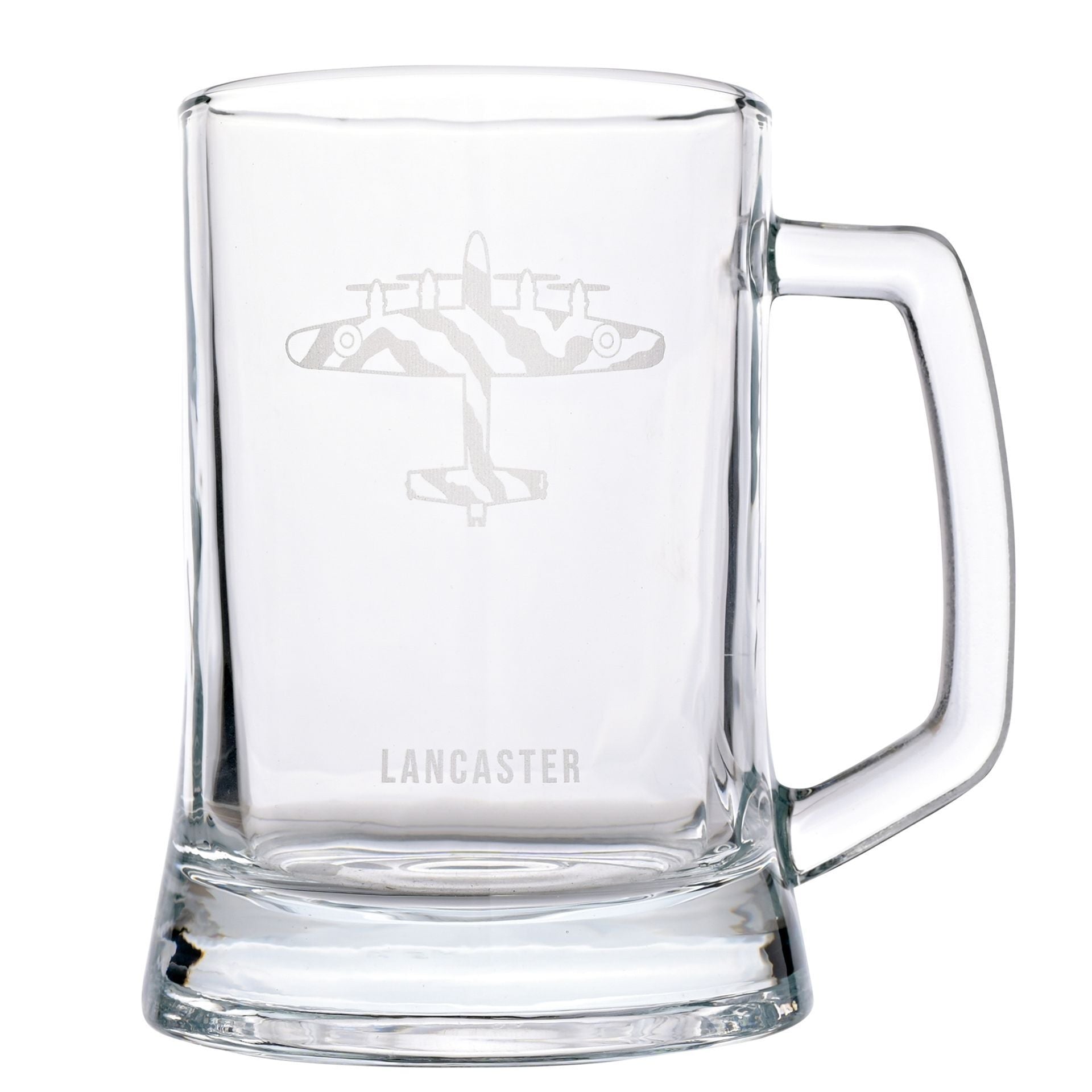 RAF Etched Glass Tankard - Lancaster Bomber