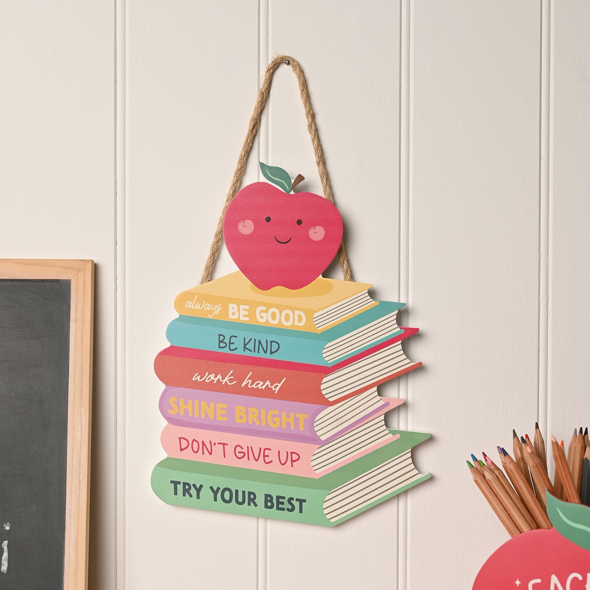 School Years Apple & Books Plaque - Inspire