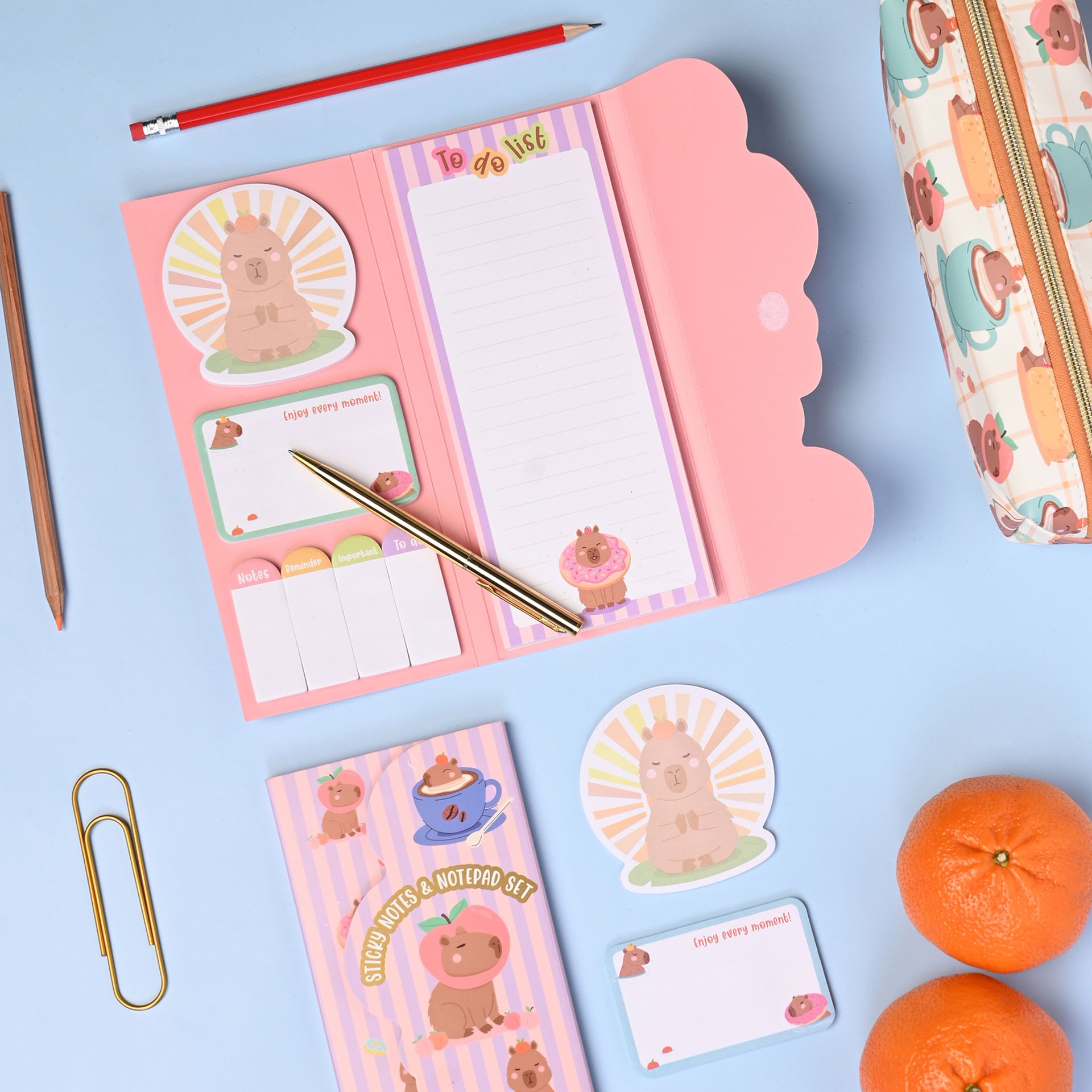 The Feel Good Club Capybara Sticky Notes Set