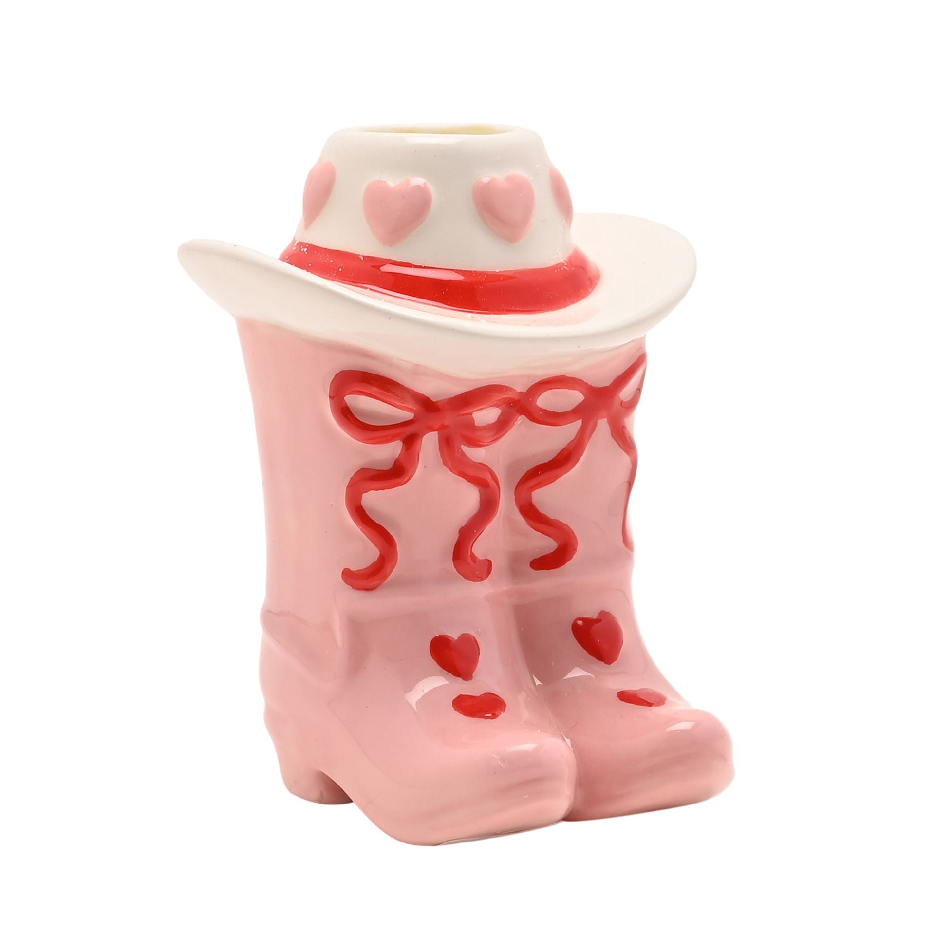 The Feel Good Club Cowboy Boot Taper Candle Holder