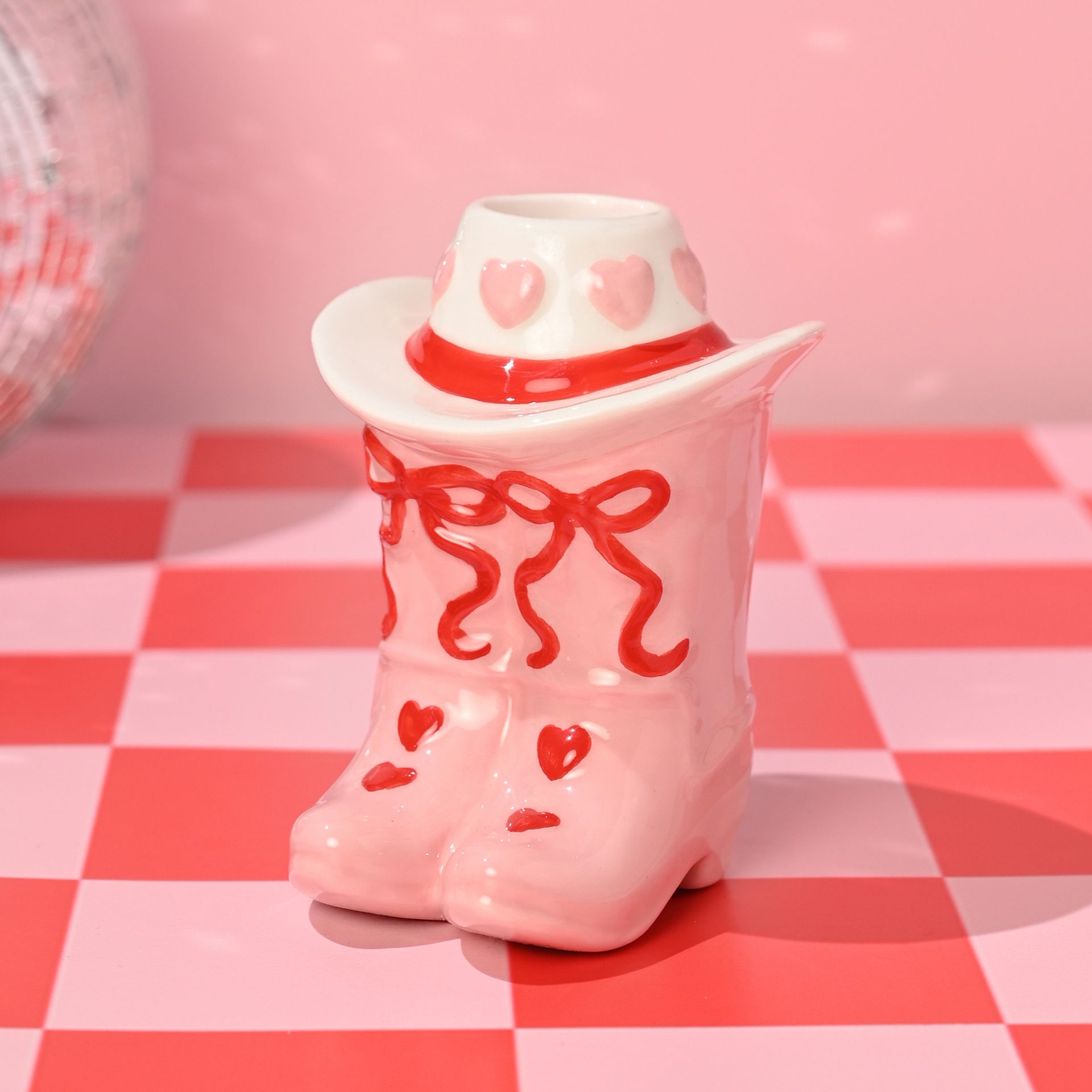 The Feel Good Club Cowboy Boot Taper Candle Holder